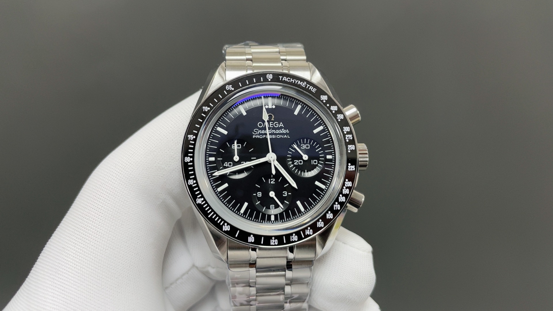 OMEGA オメガ スピードマスター 腕時計 メンズ 自動巻き 機械式 42mm ブラック - 画像 1