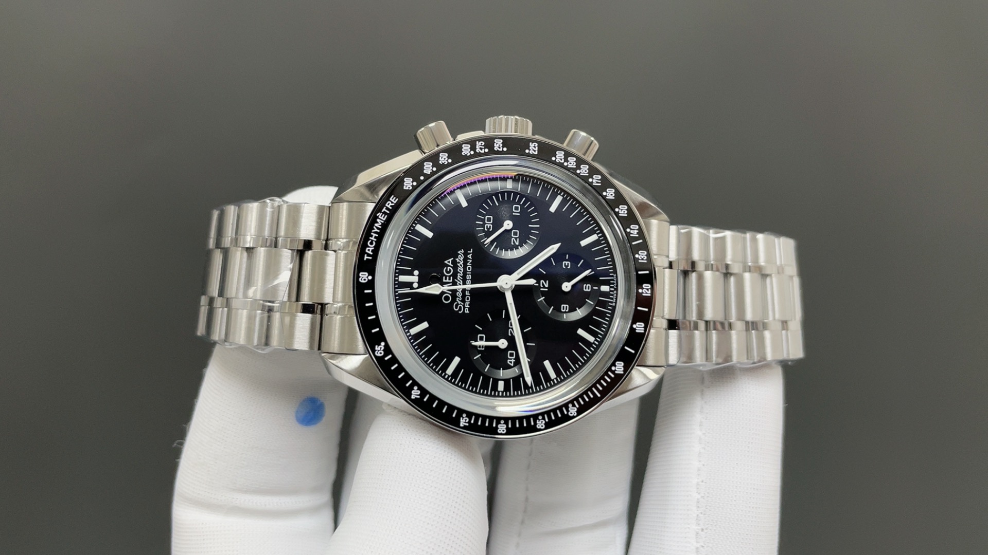 OMEGA オメガ スピードマスター 腕時計 メンズ 自動巻き 機械式 42mm ブラック - 画像 2