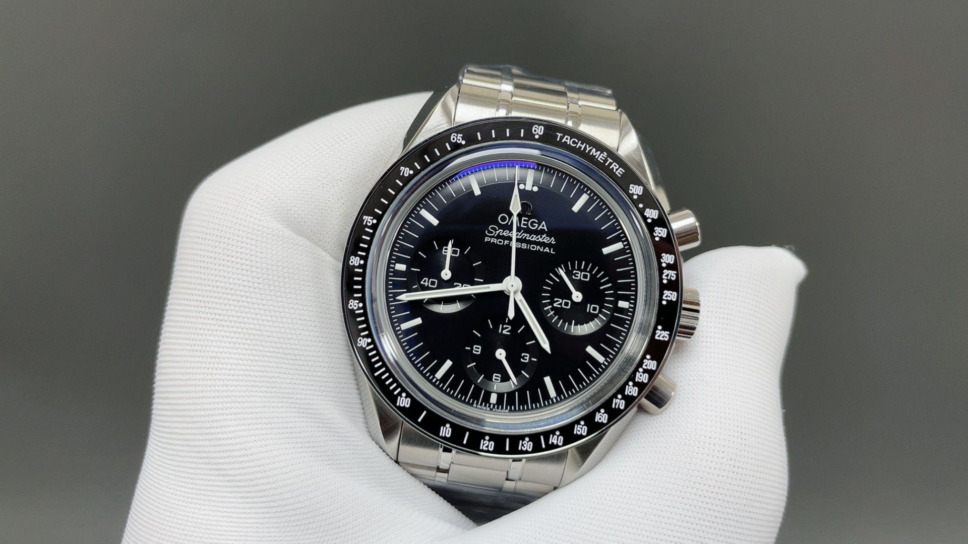 OMEGA オメガ スピードマスター 腕時計 メンズ 自動巻き 機械式 42mm ブラック - 画像 3