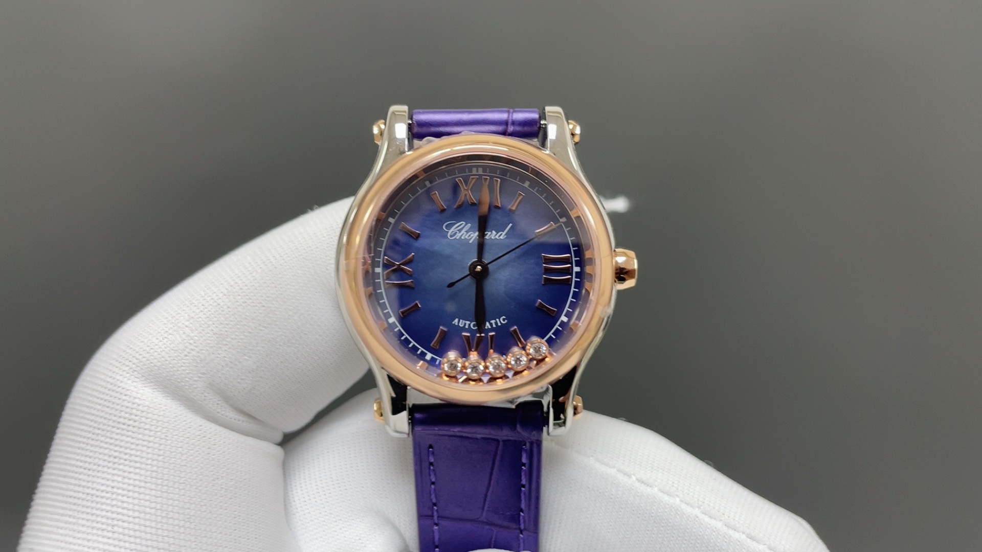 CHOPARD ショパール フェイスウォッチ レディース 自動巻き ダイヤル パープル