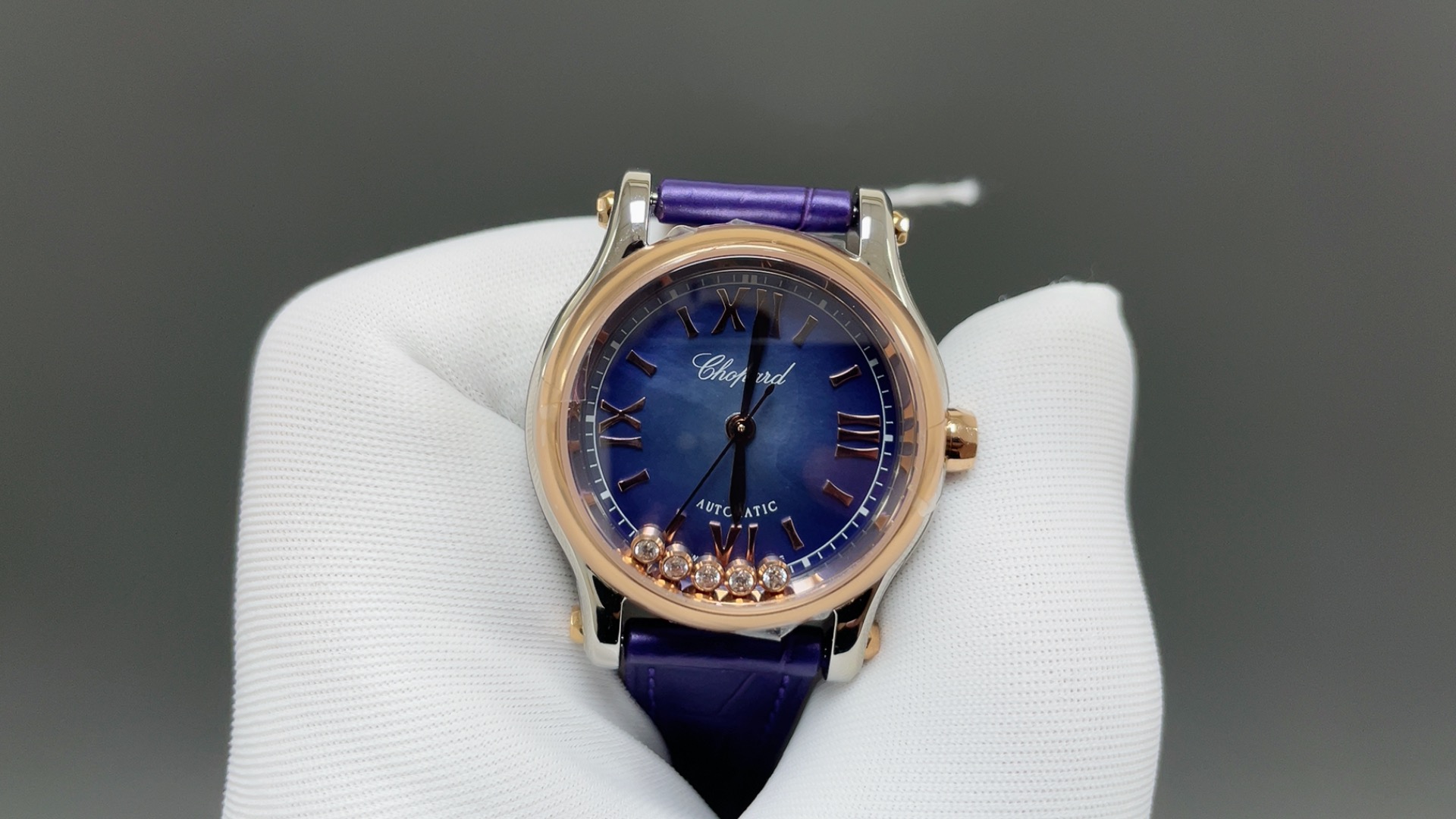 CHOPARD ショパール フェイスウォッチ レディース 自動巻き ダイヤル パープル - 画像 3