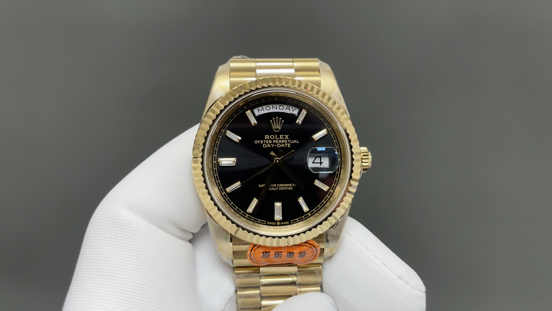 ROLEX ロレックス デイデイト 腕時計 メンズ 自動巻き 40mm ブラック ゴールド - 画像 1