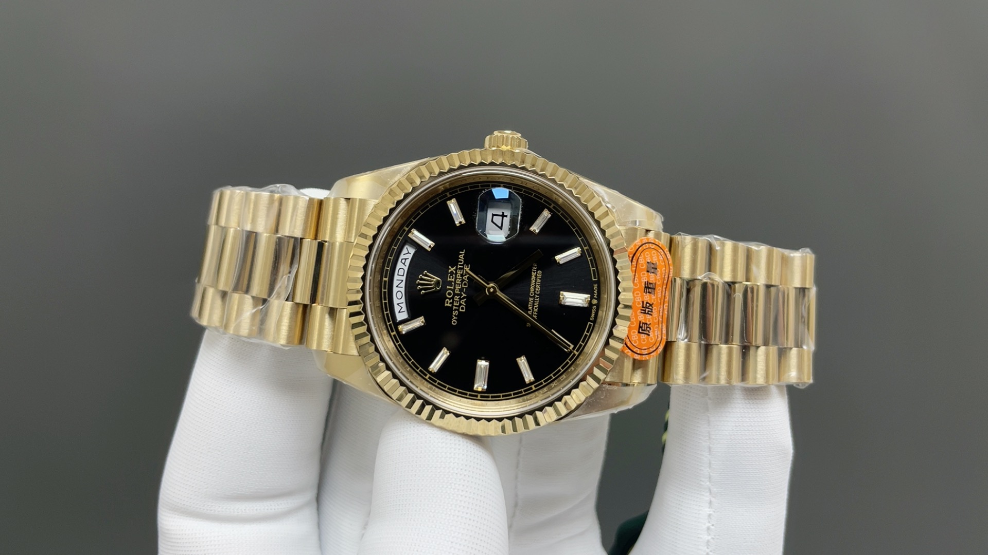 ROLEX ロレックス デイデイト 腕時計 メンズ 自動巻き 40mm ブラック ゴールド - 画像 2
