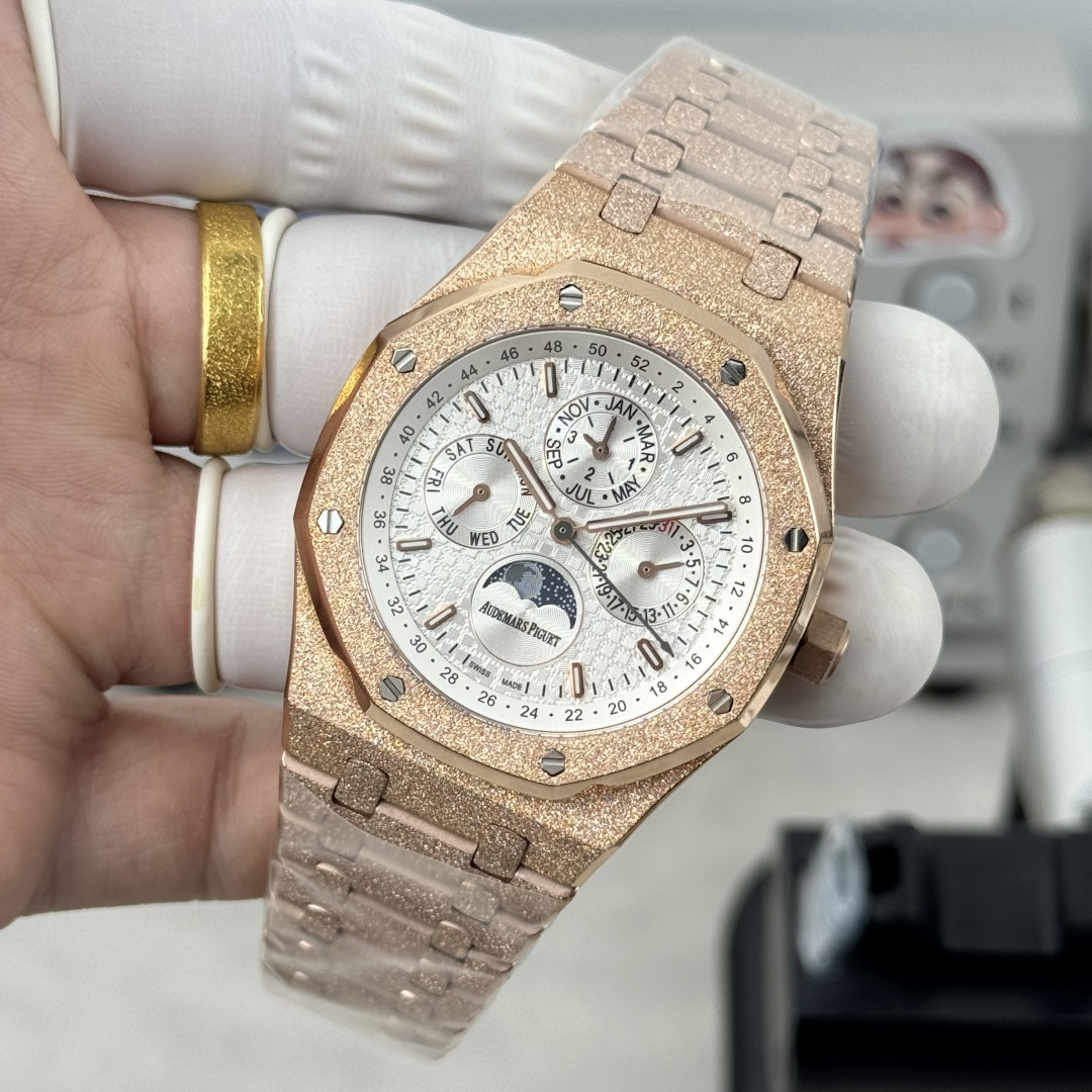 AUDEMARS PIGUET オーデマピゲ ロ オーク 腕時計 メンズ 自動巻き 41mm グラスパーティクル シルバー - 画像 2