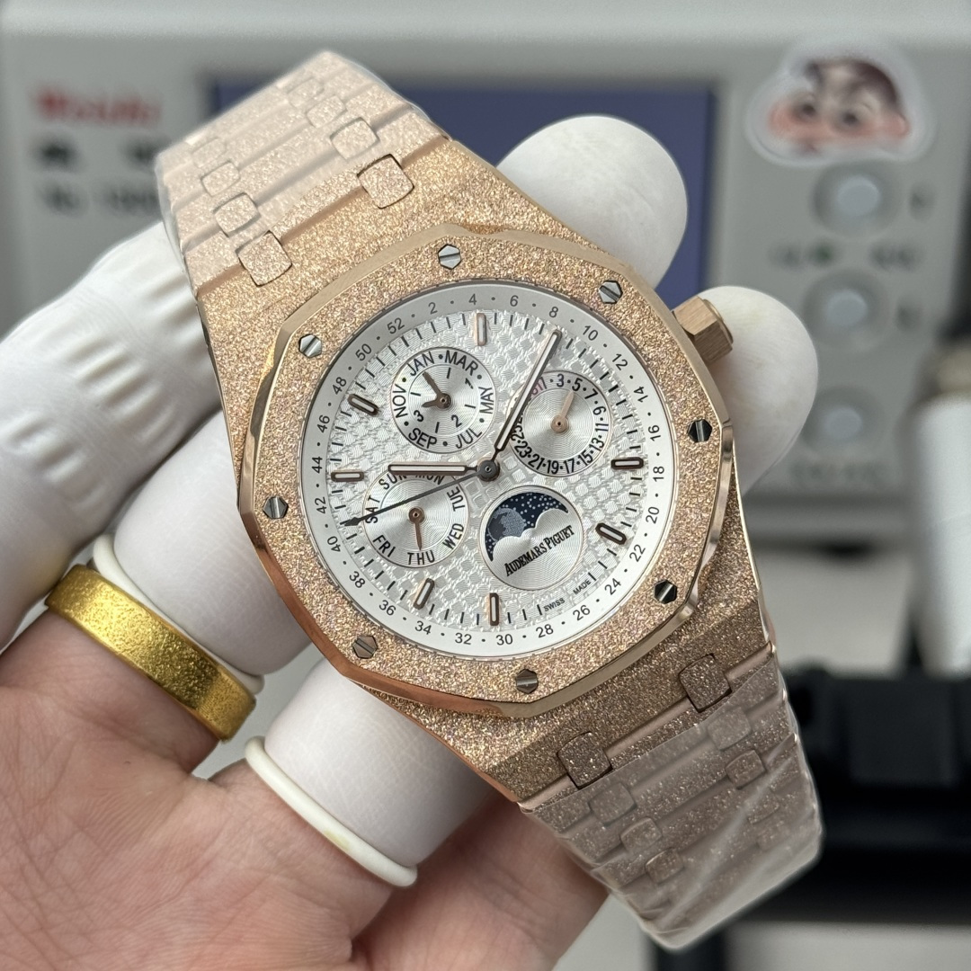 AUDEMARS PIGUET オーデマピゲ ロ オーク 腕時計 メンズ 自動巻き 41mm グラスパーティクル シルバー - 画像 3
