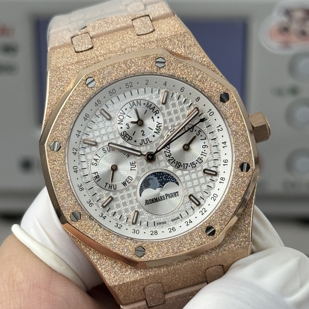 AUDEMARS PIGUET オーデマピゲ ロ オーク 腕時計 メンズ 自動巻き 41mm グラスパーティクル シルバー - 画像 4