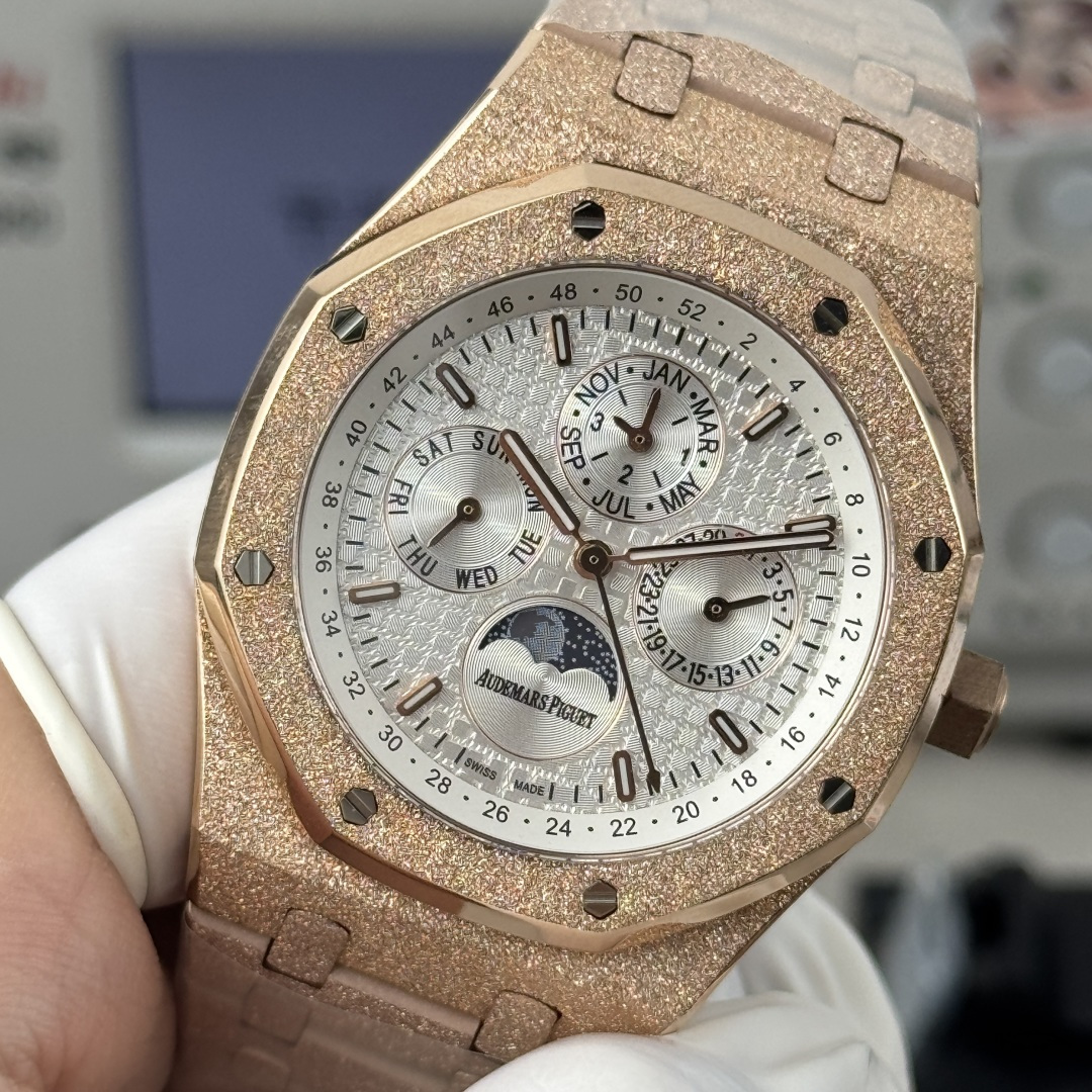 AUDEMARS PIGUET オーデマピゲ ロ オーク 腕時計 メンズ 自動巻き 41mm グラスパーティクル シルバー - 画像 5