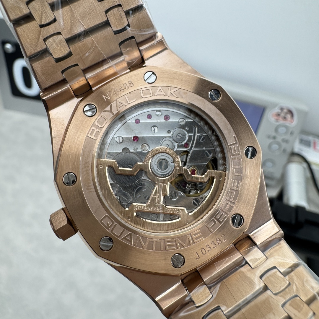AUDEMARS PIGUET オーデマピゲ ロ オーク 腕時計 メンズ 自動巻き 41mm グラスパーティクル シルバー - 画像 9