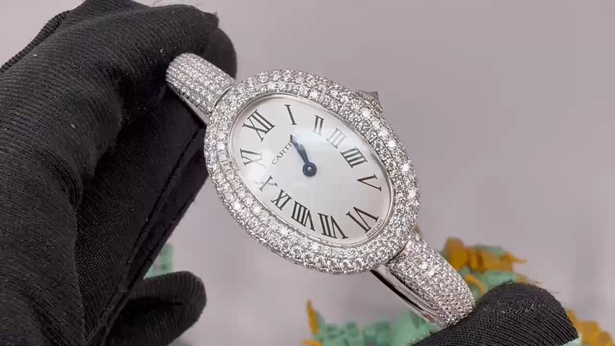 CARTIER カルティエ バングル時計 レディース ダイヤル 本格カーティエ風 シルバー