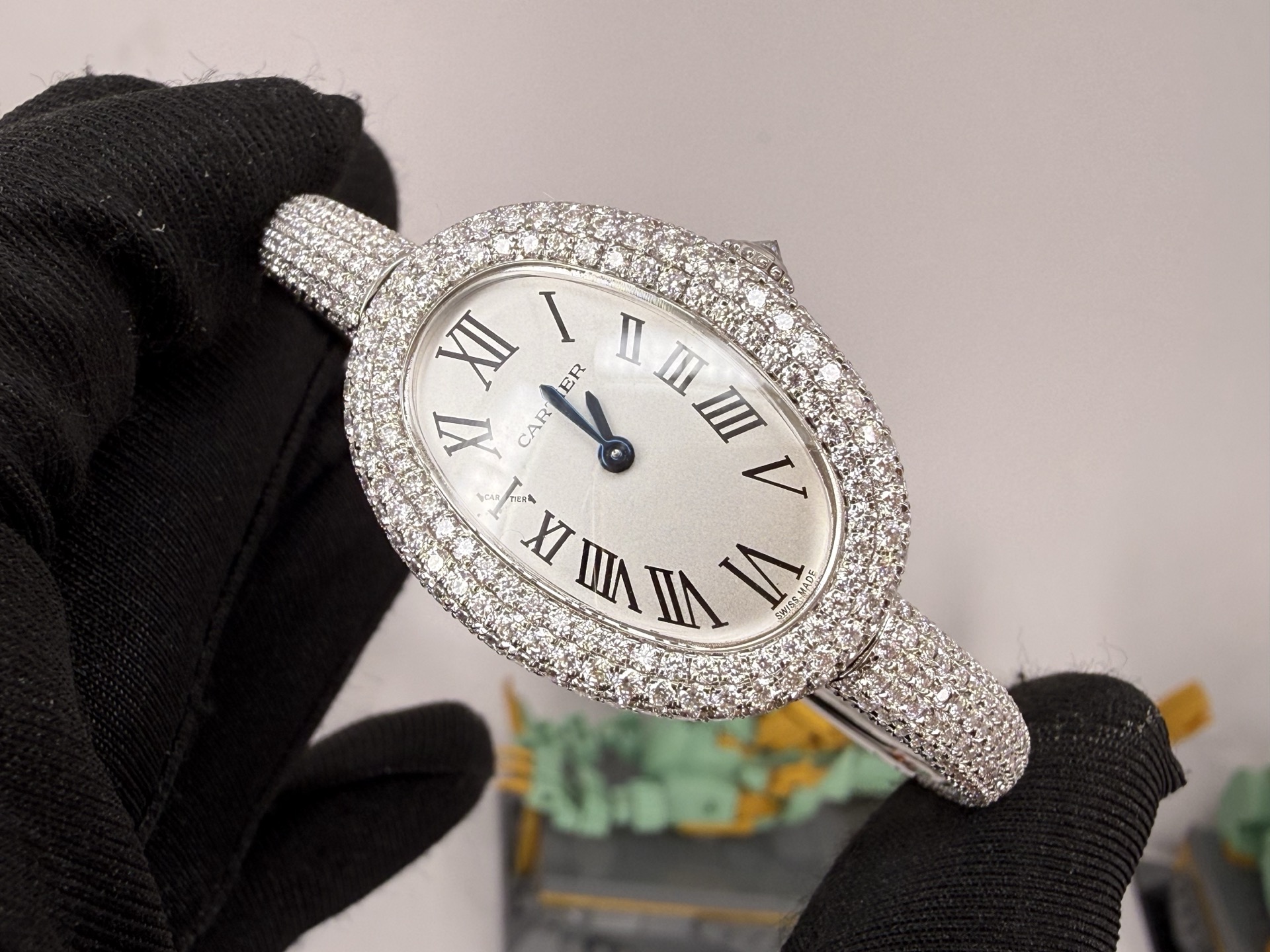 CARTIER カルティエ バングル時計 レディース ダイヤル 本格カーティエ風 シルバー - 画像 3