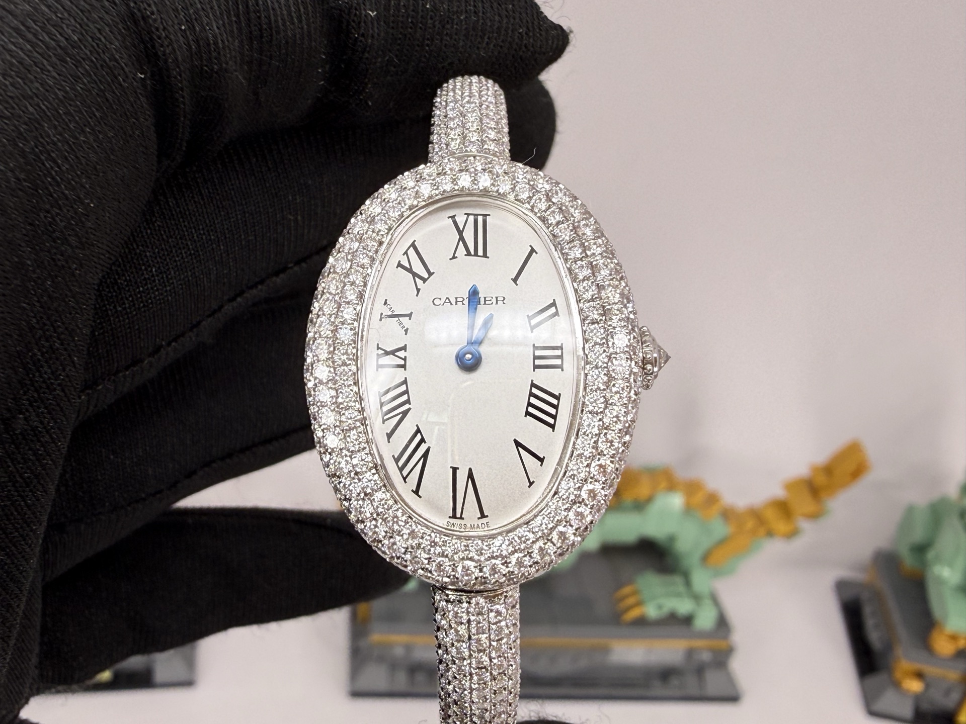CARTIER カルティエ バングル時計 レディース ダイヤル 本格カーティエ風 シルバー - 画像 4
