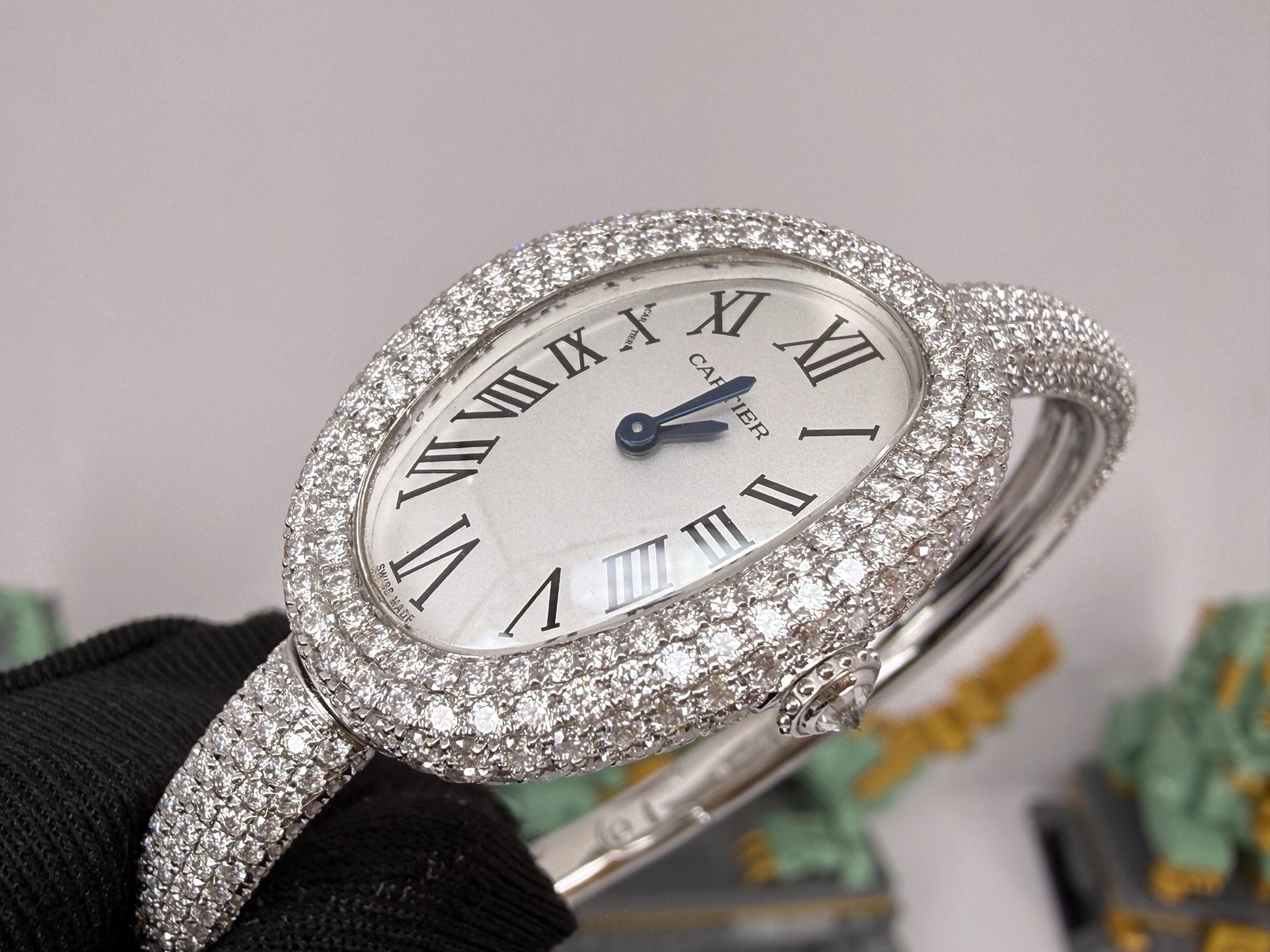 CARTIER カルティエ バングル時計 レディース ダイヤル 本格カーティエ風 シルバー - 画像 5