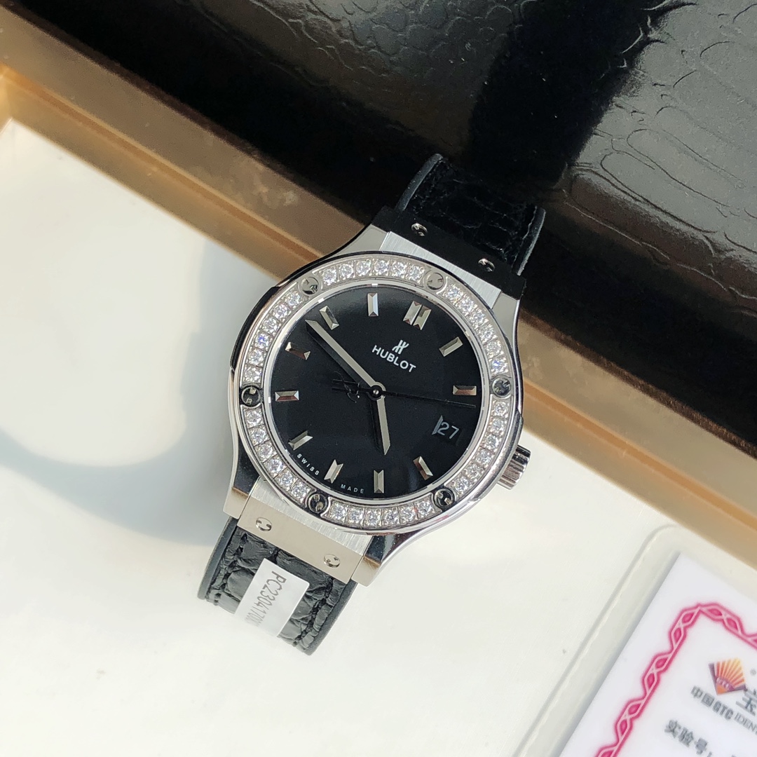 HUBLOT ハブロット 腕時計 メンズ ダイヤモンド クラシック ブラック - 画像 2