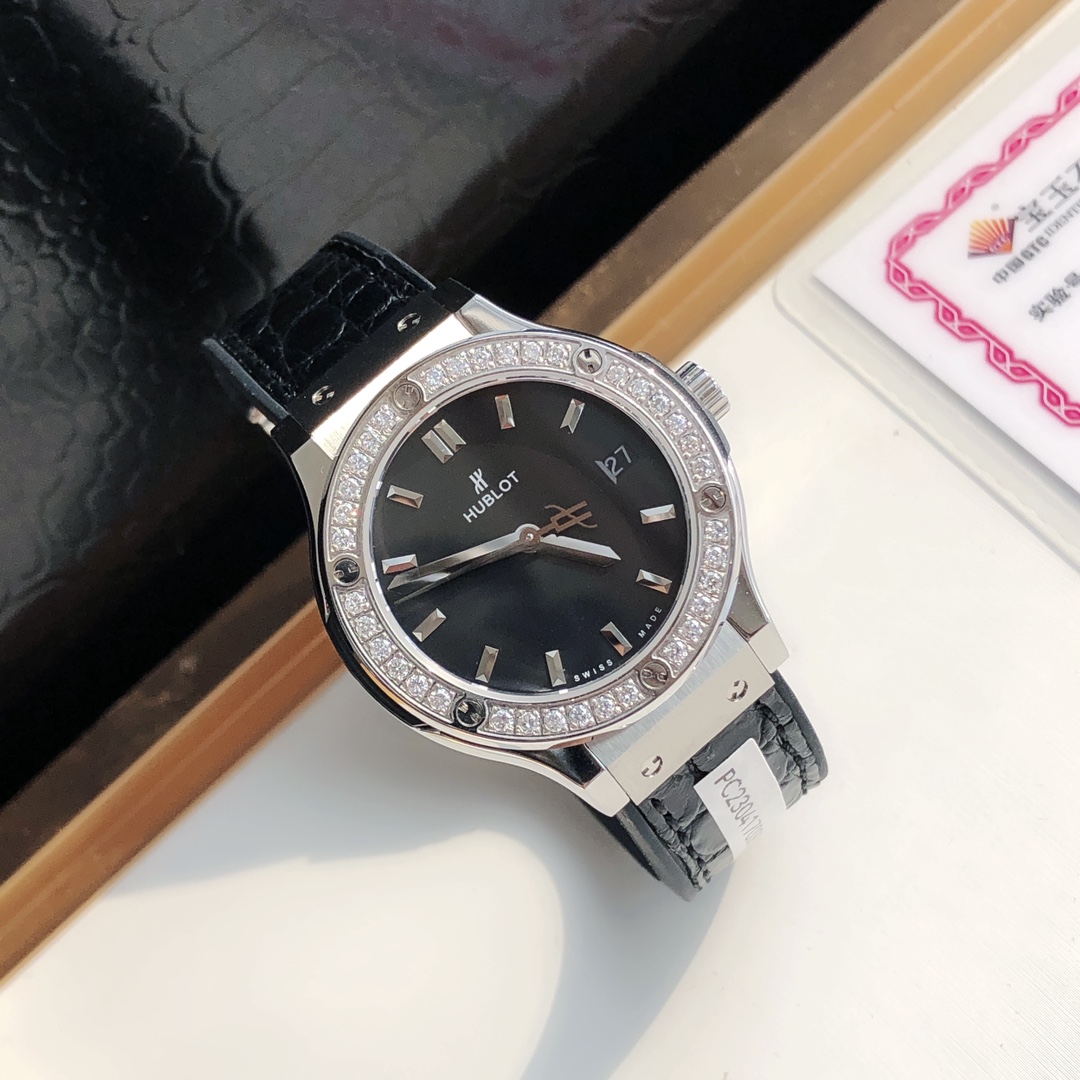 HUBLOT ハブロット 腕時計 メンズ ダイヤモンド クラシック ブラック - 画像 3