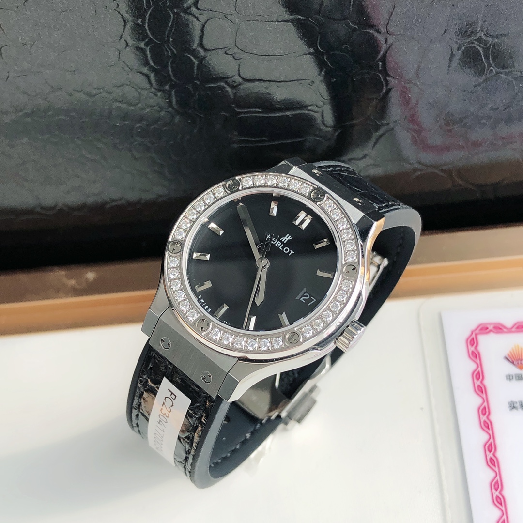 HUBLOT ハブロット 腕時計 メンズ ダイヤモンド クラシック ブラック - 画像 5