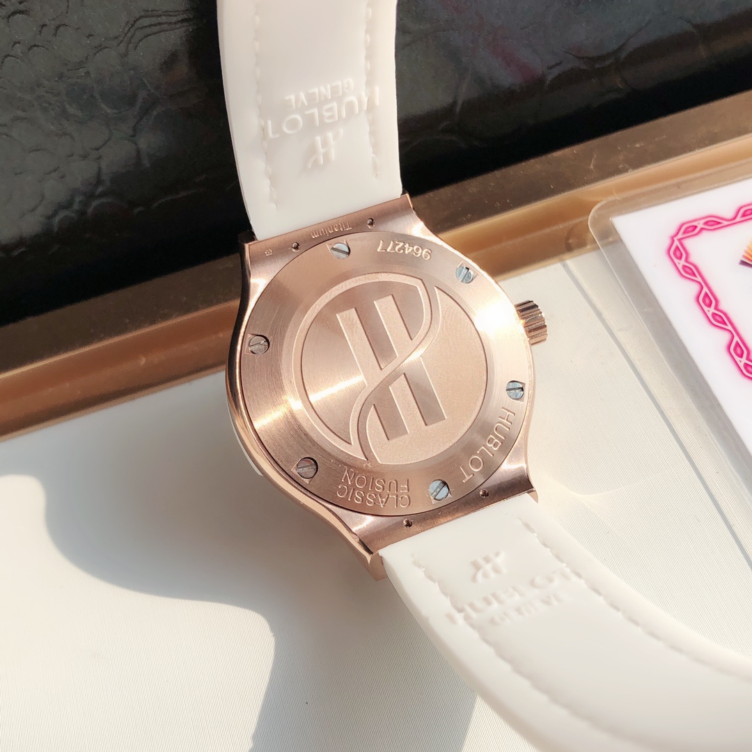 HUBLOT ハブロット 腕時計 レディース ダイヤモンド インデックス シリコンバンド ホワイト - 画像 7