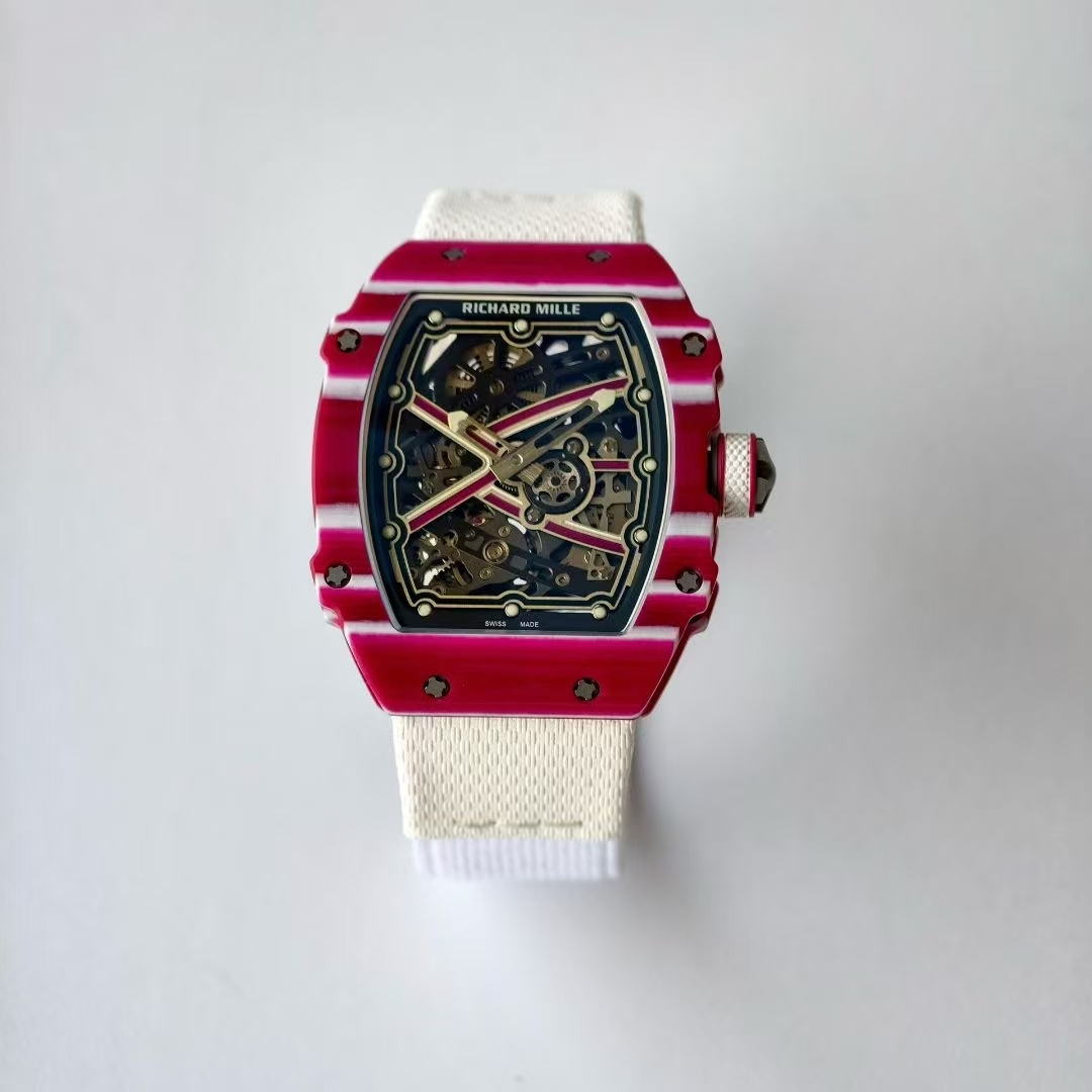 RICHARD MILLE リチャードミル 腕時計 メンズ 自動巻き 7.8mm 軽量 レッド ホワイト - 画像 1