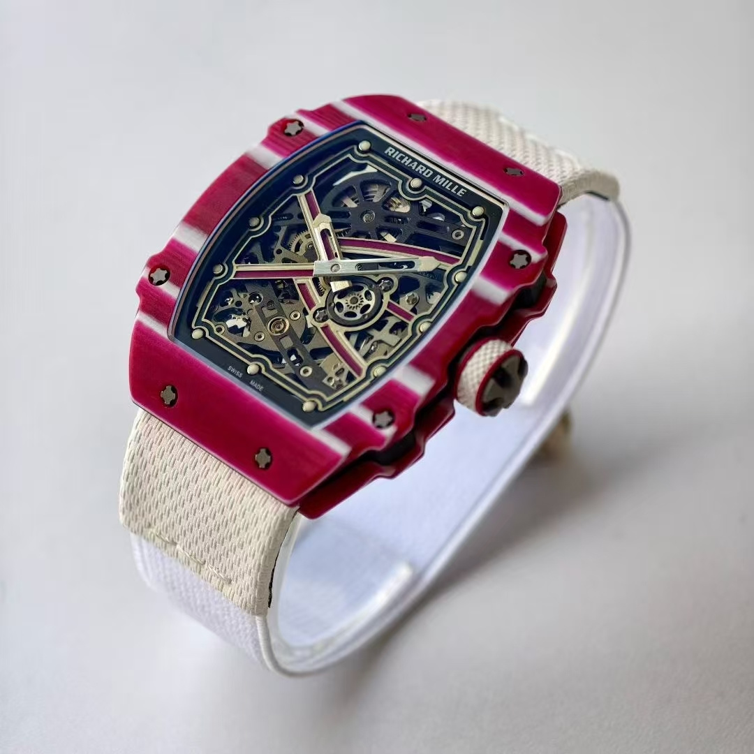 RICHARD MILLE リチャードミル 腕時計 メンズ 自動巻き 7.8mm 軽量 レッド ホワイト - 画像 2