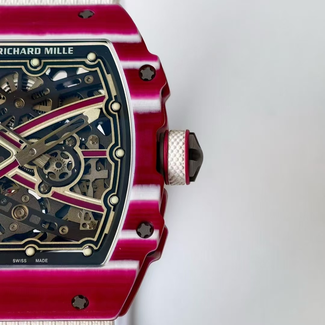RICHARD MILLE リチャードミル 腕時計 メンズ 自動巻き 7.8mm 軽量 レッド ホワイト - 画像 3