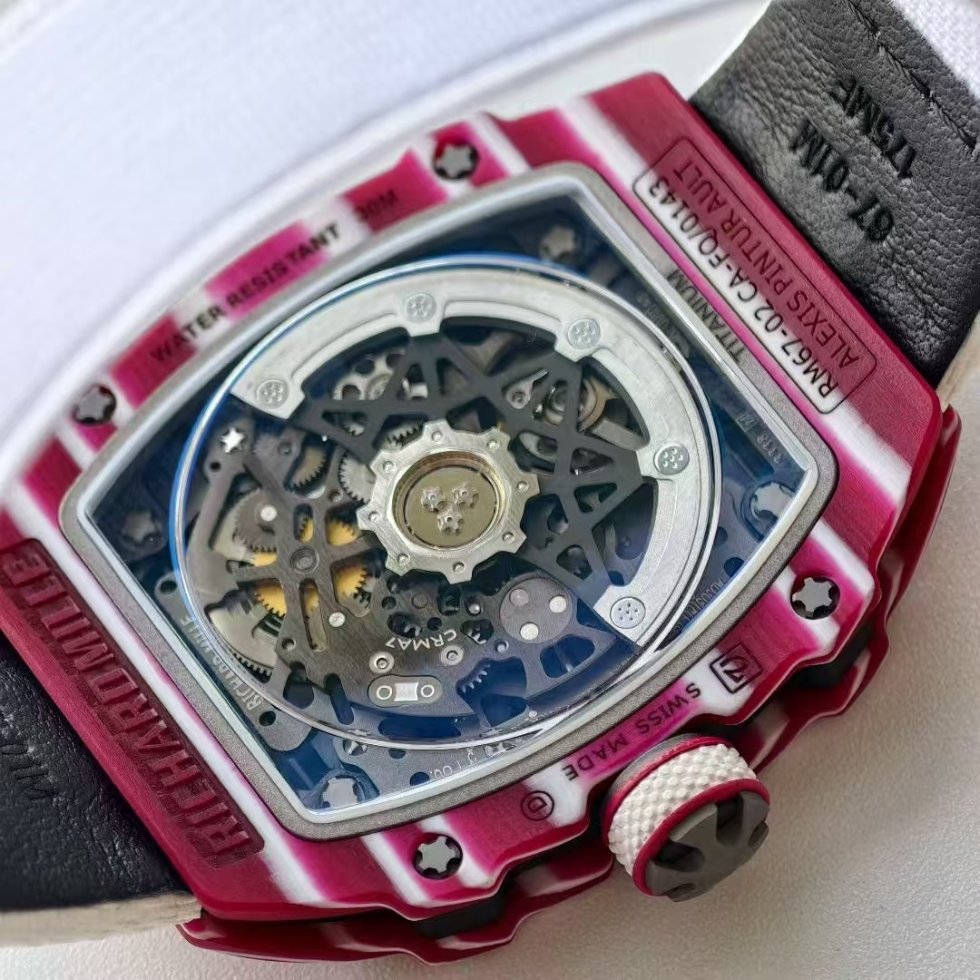 RICHARD MILLE リチャードミル 腕時計 メンズ 自動巻き 7.8mm 軽量 レッド ホワイト - 画像 8