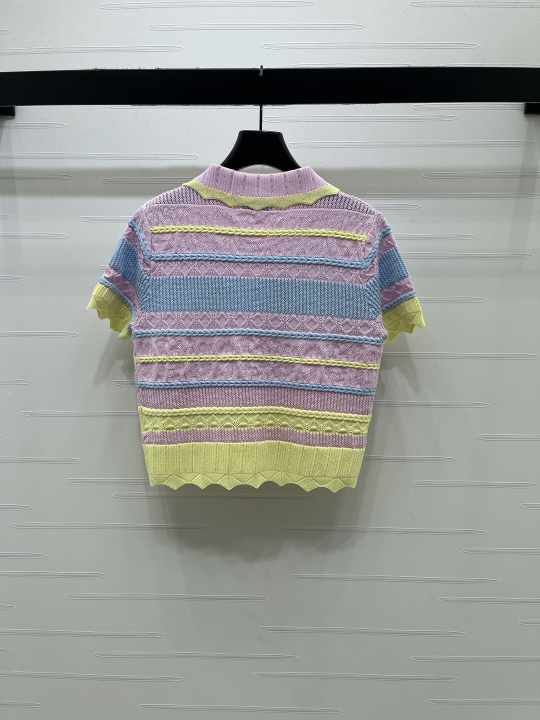 CHANEL シャネル ニット Tシャツ メンズ ポロシャツ ブランド オーバーサイズ 着心地 ピンク ライトブルー ライトイエロー - 画像 9