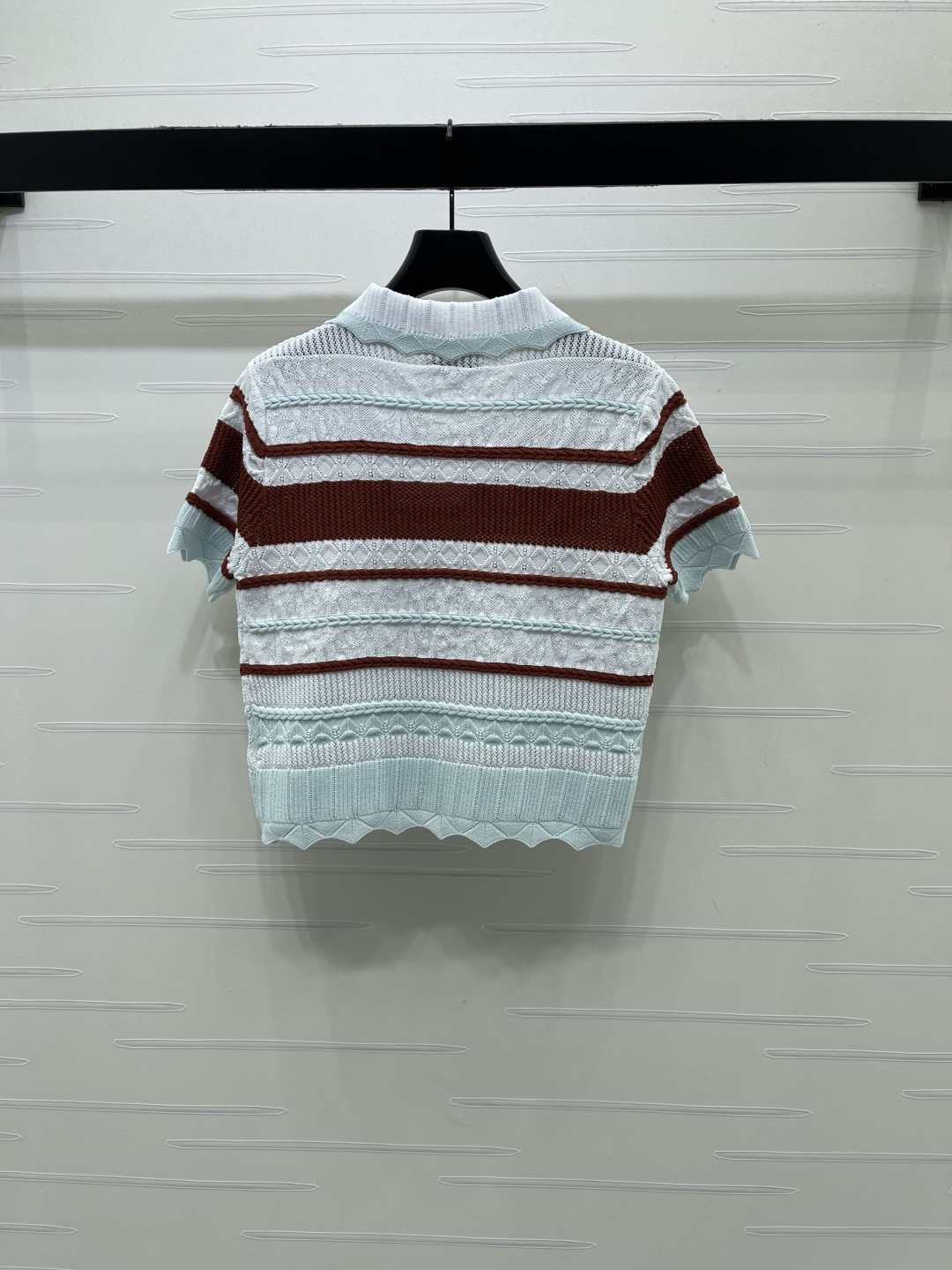 CHANEL シャネル ニット Tシャツ レディース ポロネック 形態安定 通気性 グリーン ピンク - 画像 9