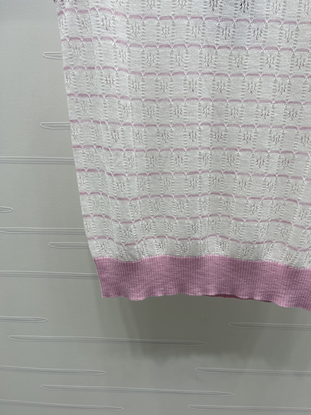 CHANEL シャネル ニット レディース ロング丈 綿混 コットン ピンク ホワイト - 画像 6