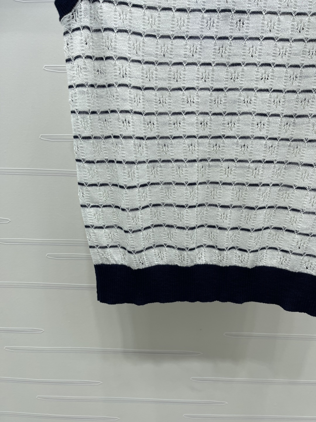 CHANEL シャネル ニット ウィメンズ ラインストーン オーバーサイズ ホワイト ブラック - 画像 6