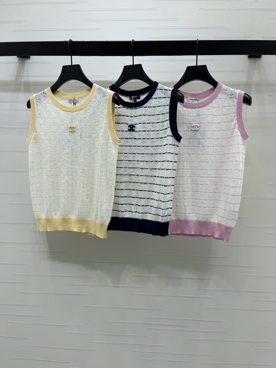 CHANEL シャネル ニット ウィメンズ レディース 通気性 丸首 ロング丈 袖なし インポート素材 全3色