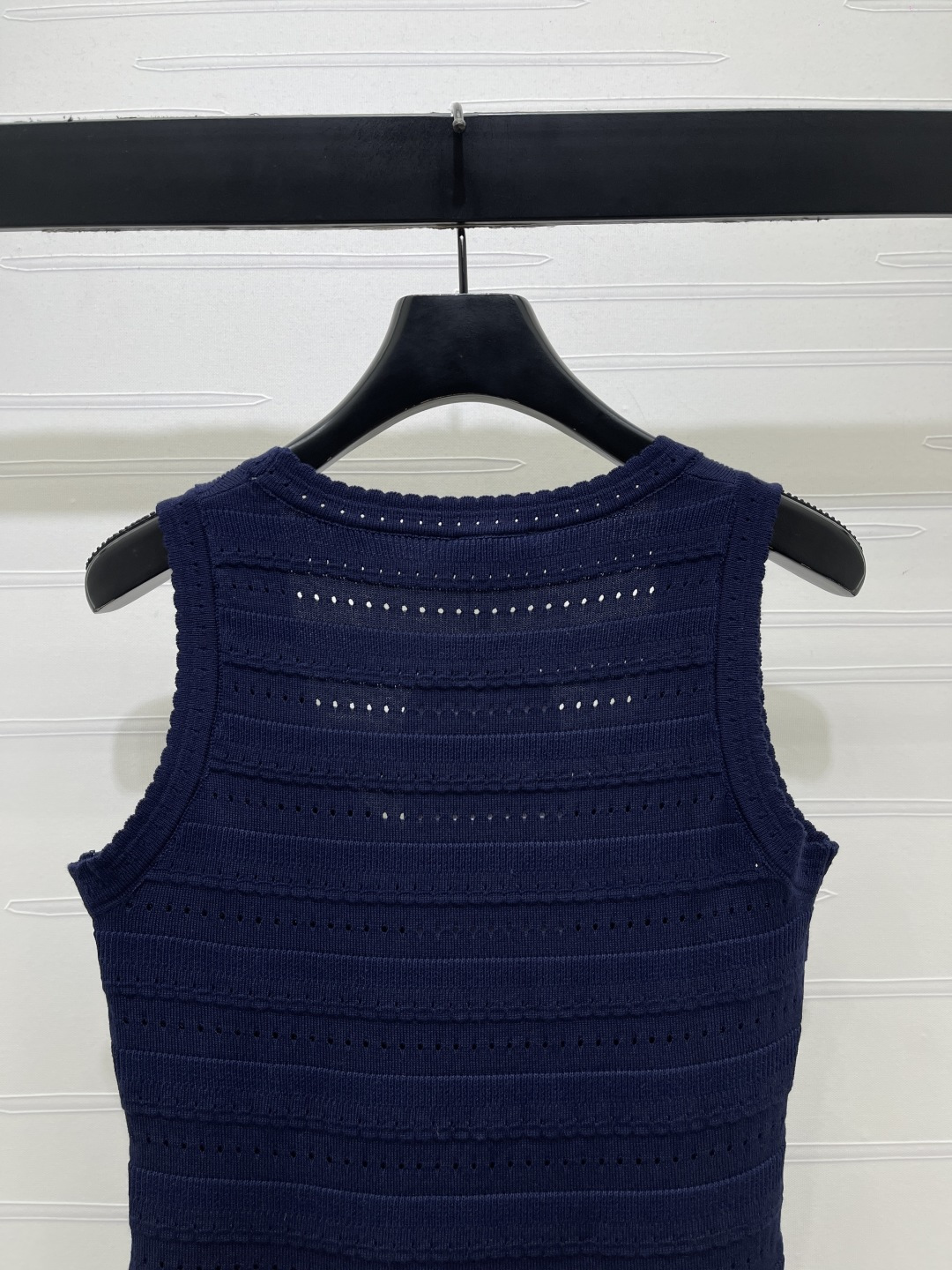 CHANEL シャネル ノースリーブワンピース レディース ニット デザインロゴ シルバー ブラック 全3色 - 画像 8