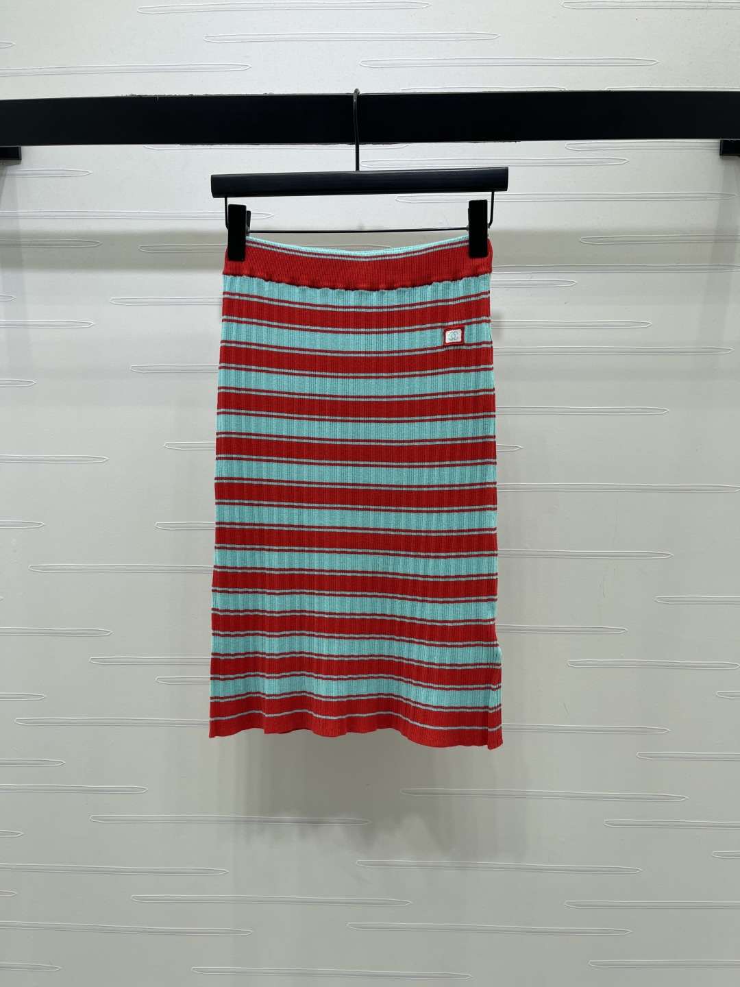 CHANE チャン カシミア混紡 ニット スカート レディース 通勤 レイヤード レッド/ブルー 全2色