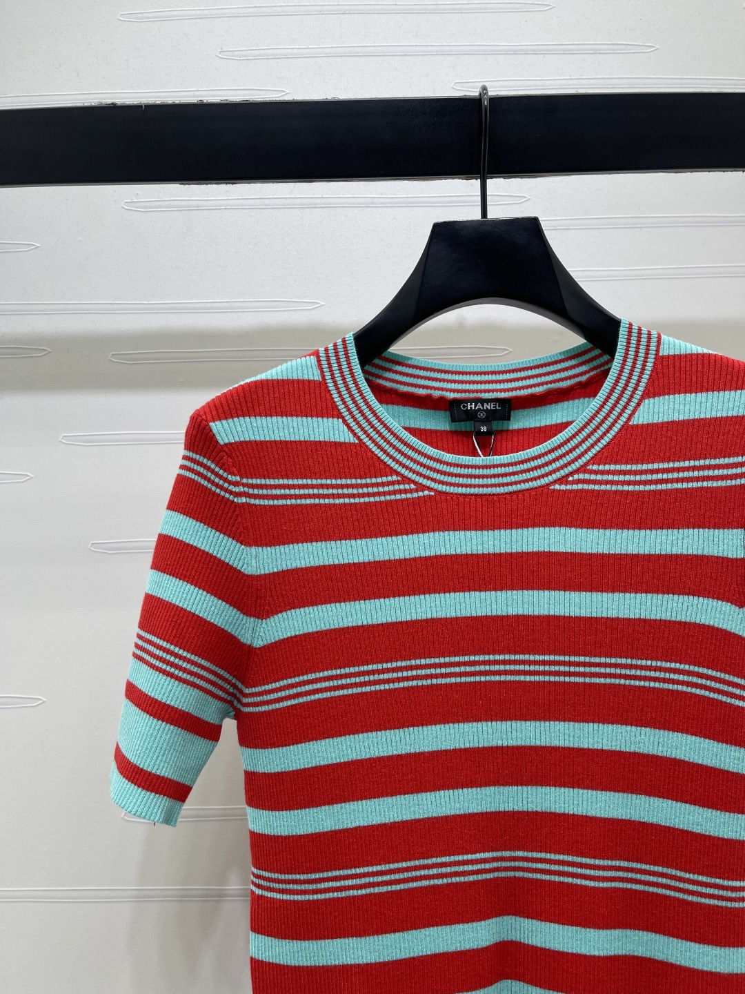CHANEL シャネル ニット Tシャツ メンズ ロング丈 レディース ファッション レイヤード レッド ブルー - 画像 3