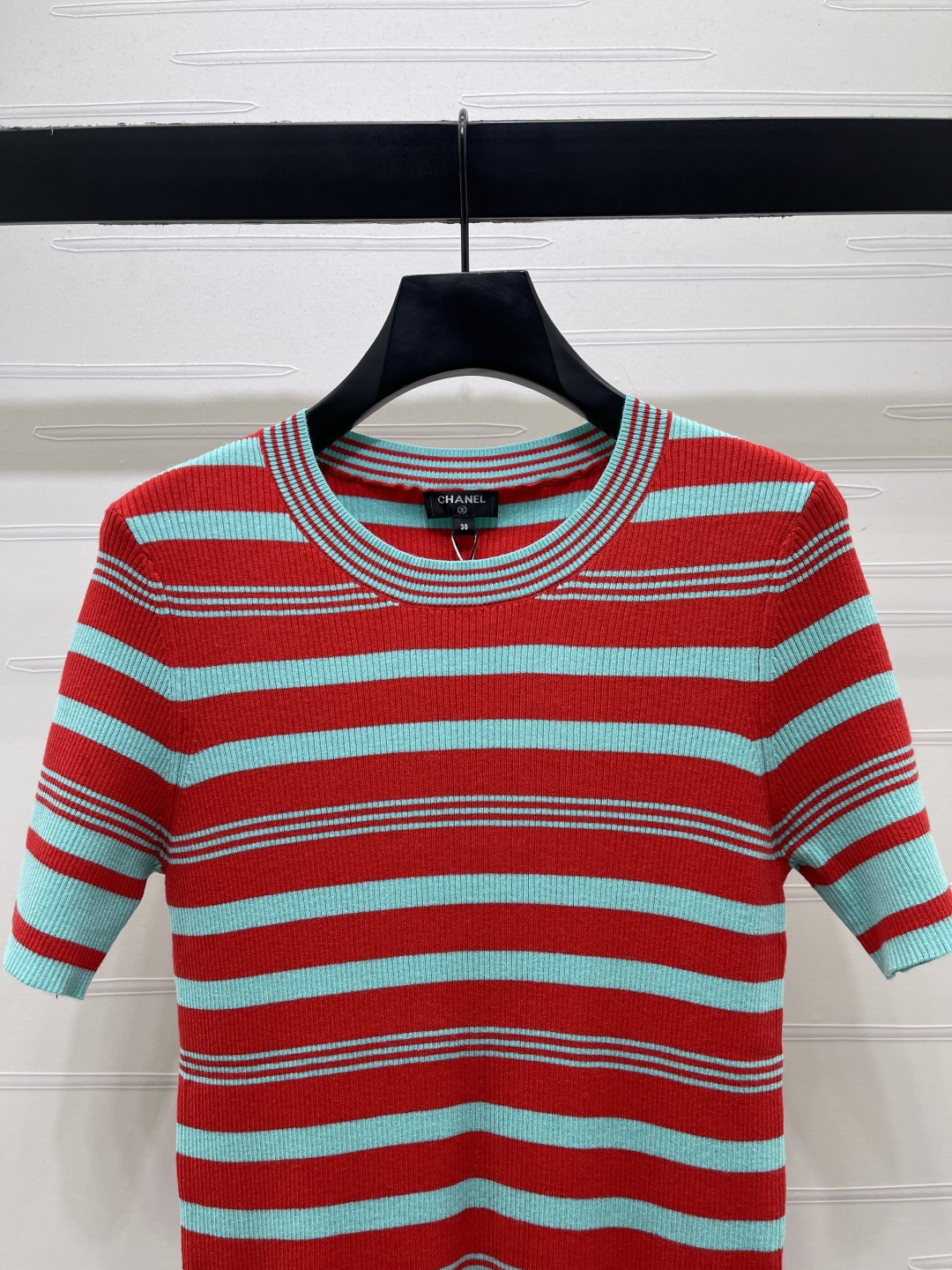 CHANEL シャネル ニット Tシャツ メンズ ロング丈 レディース ファッション レイヤード レッド ブルー - 画像 4