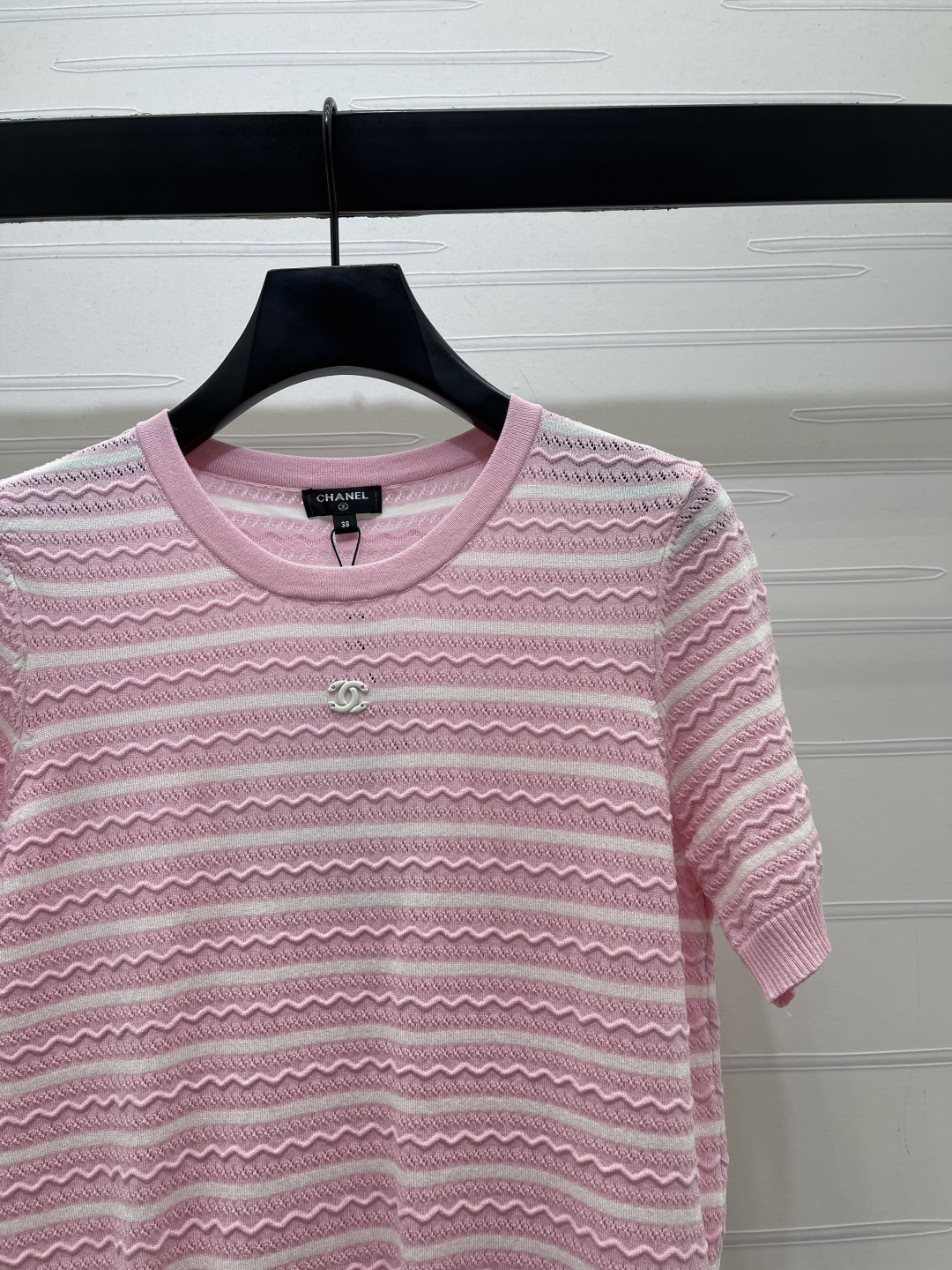 CHANEL シャネル ニット Tシャツ レディース レースニット ファッション ピンク 全3色 - 画像 2