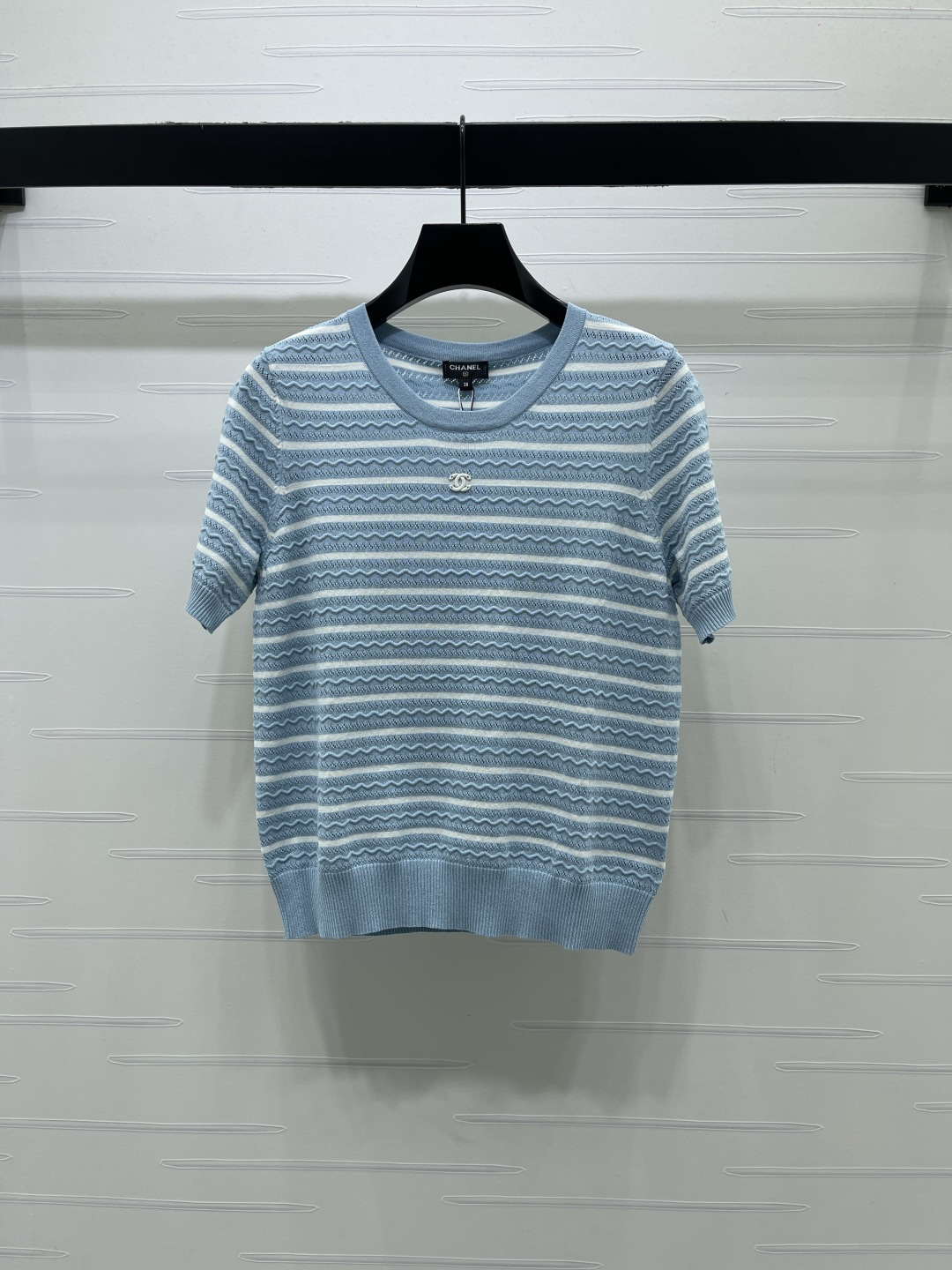CHANEL シャネル ニット Tシャツ レディース レース風 デザイン 1色展開 - 画像 2