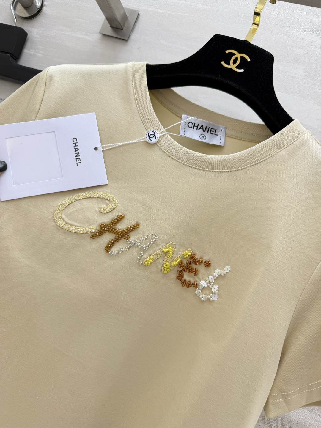 CHANEL シャネル Tシャツ レディース ロゴT 手芸刺繍 プリント 5色展開 - 画像 3