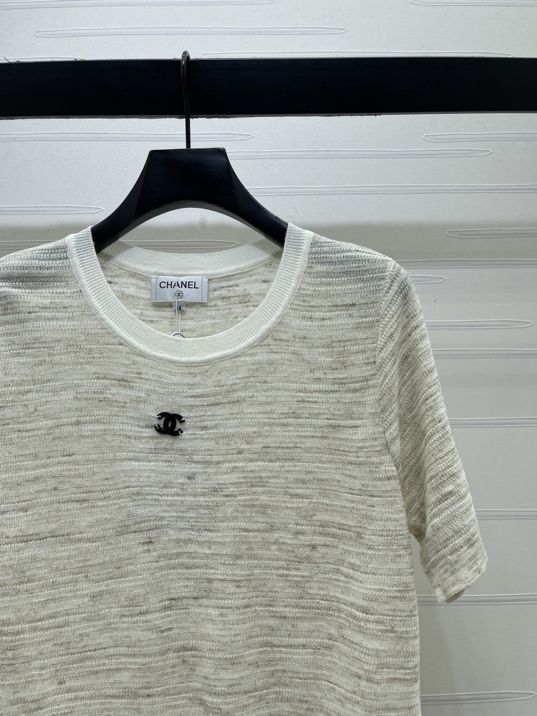 CHANEL シャネル ニット Tシャツ メンズ レディース 薄手 軽量 ロング丈 グレーブラック 全2色 - 画像 3