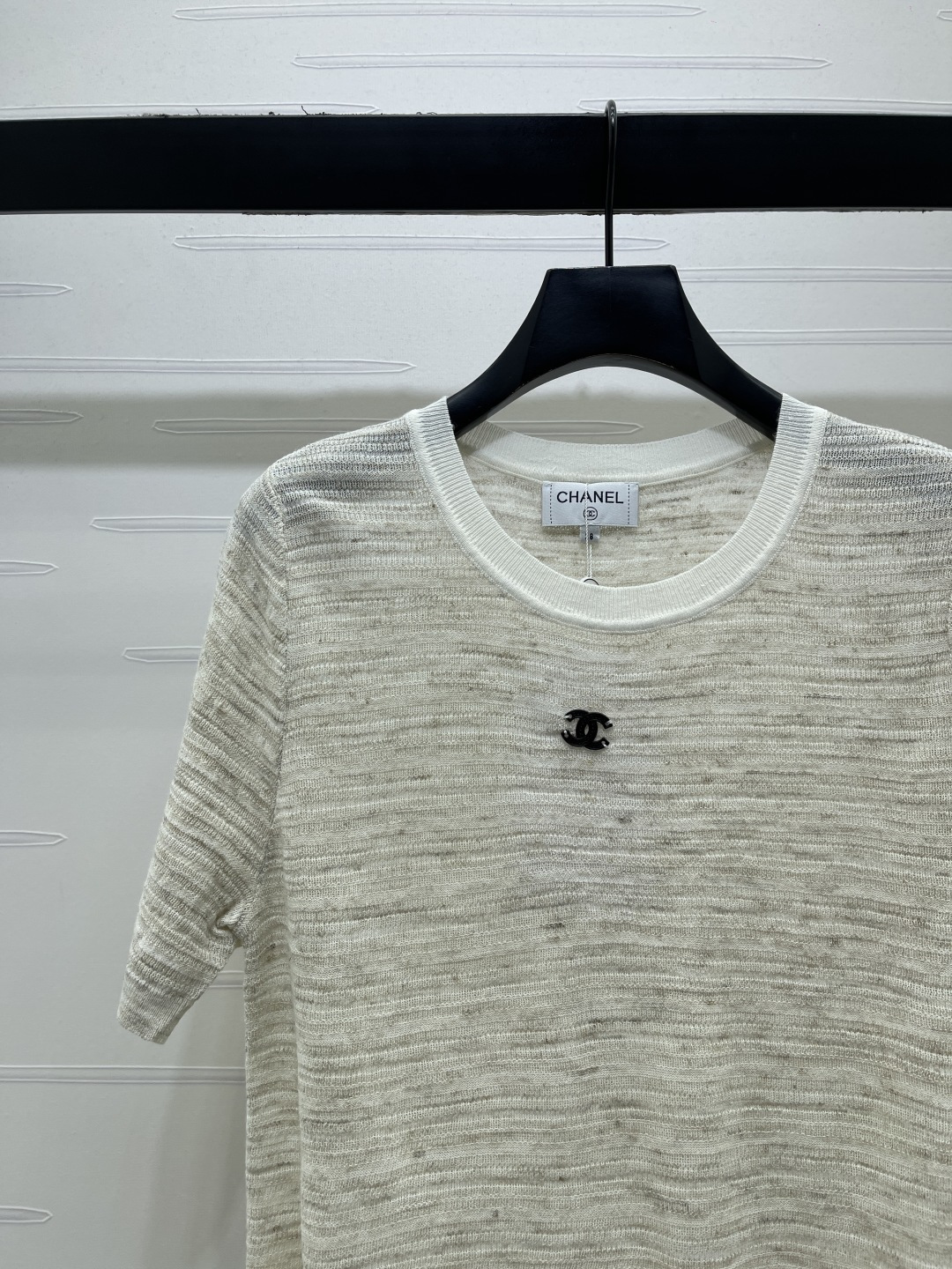 CHANEL シャネル ニット Tシャツ メンズ レディース 薄手 軽量 ロング丈 グレーブラック 全2色 - 画像 4