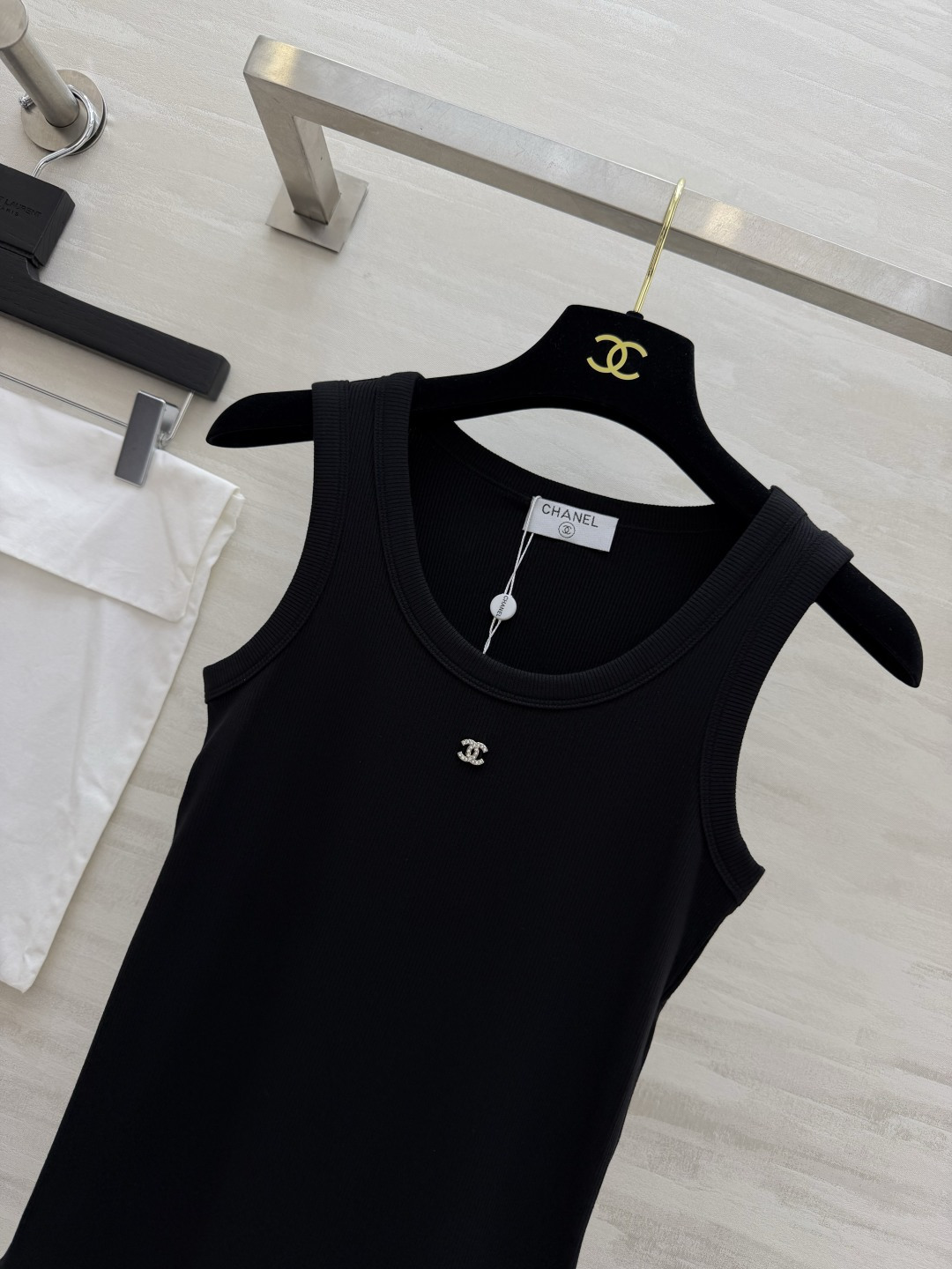 CHANEL シャネル ロングネックトップス レディース 人気 ロングネック ボディコン ブラック - 画像 3