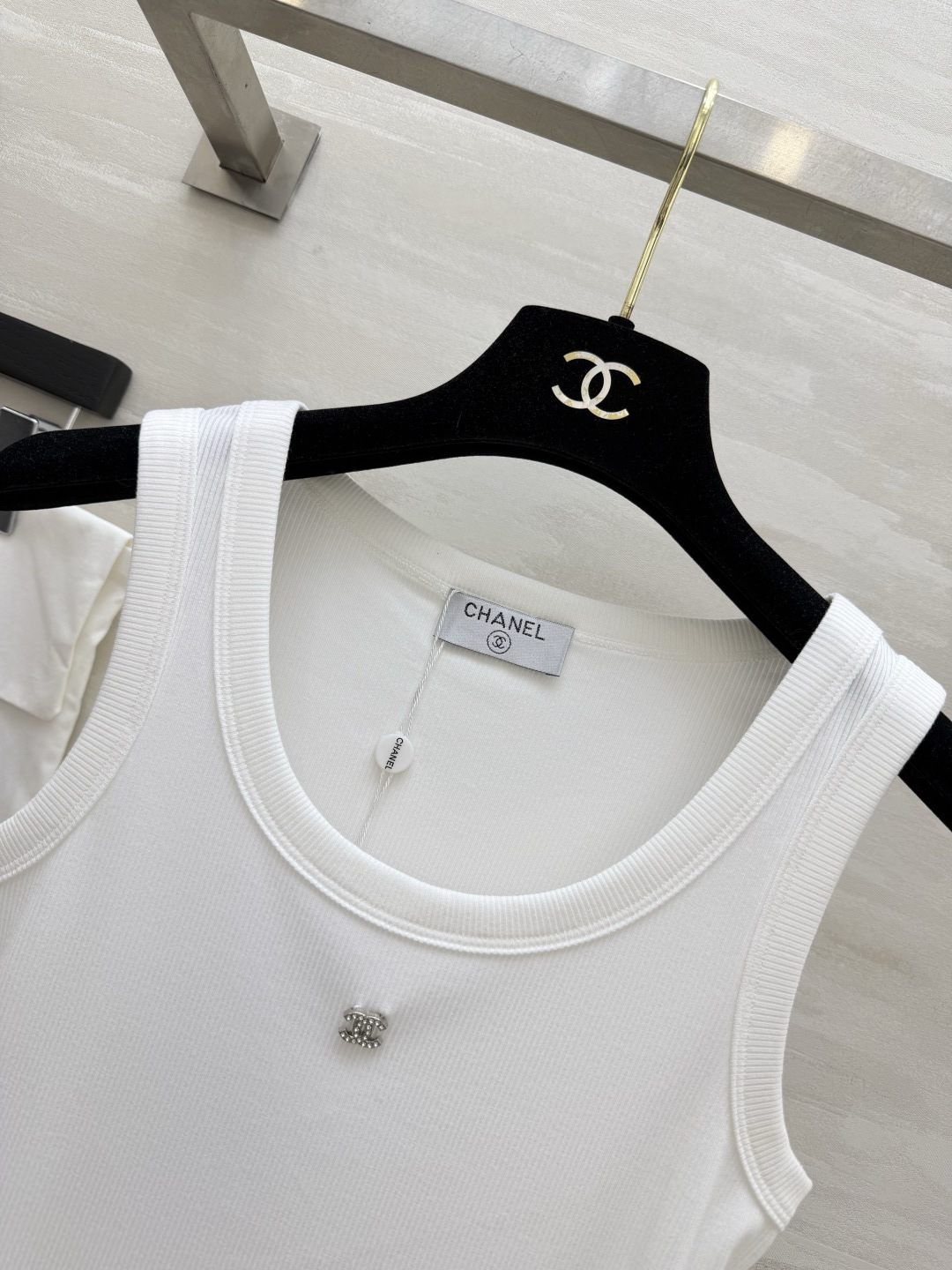 CHANE シャネル シャネル風 タンクトップ レディース Uネック ロングネック 3色展開 - 画像 2