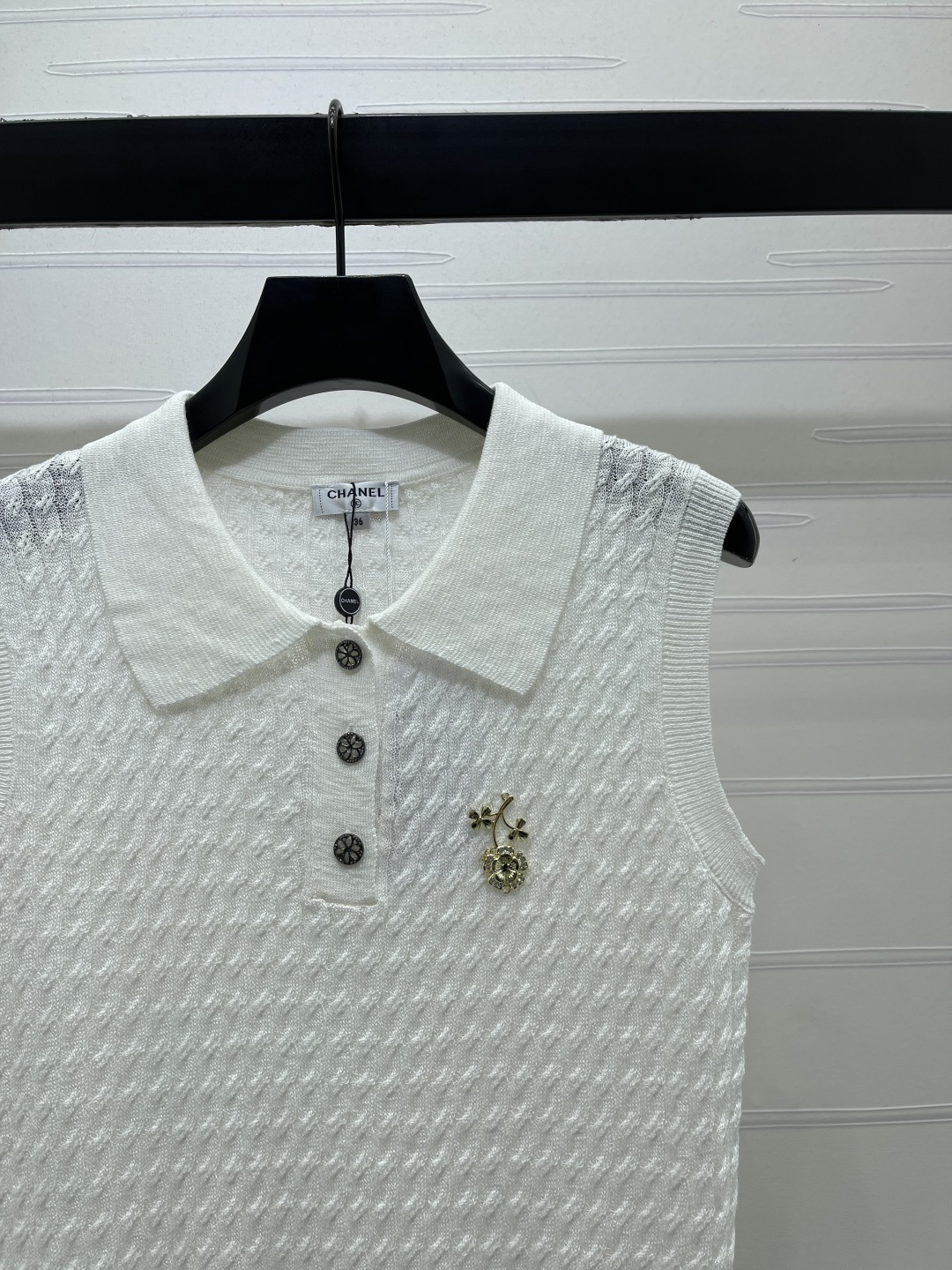 CHANEL シャネル ニット ポロネック セーター メンズ レディース ポロ襟 縞模様 3色展開 - 画像 3