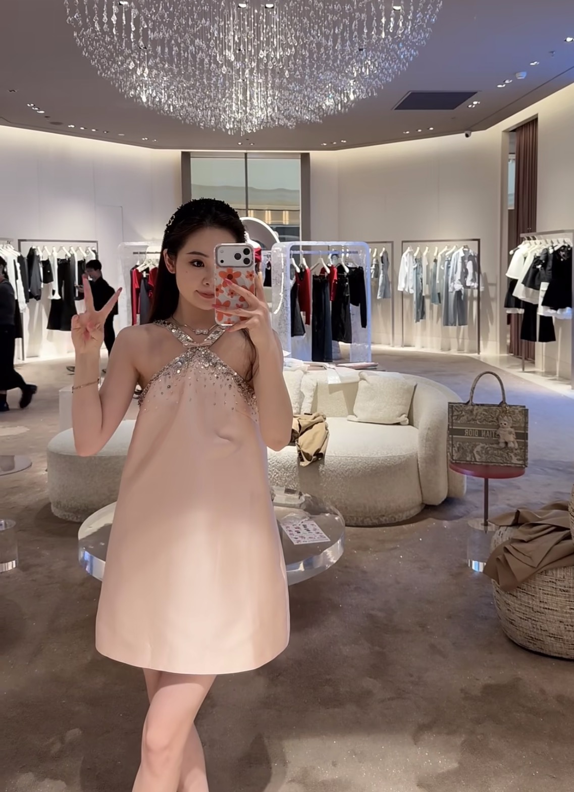 miu ミュウ フォーマルワンピース レディース サイドスリット ブラック ピンク - 画像 4