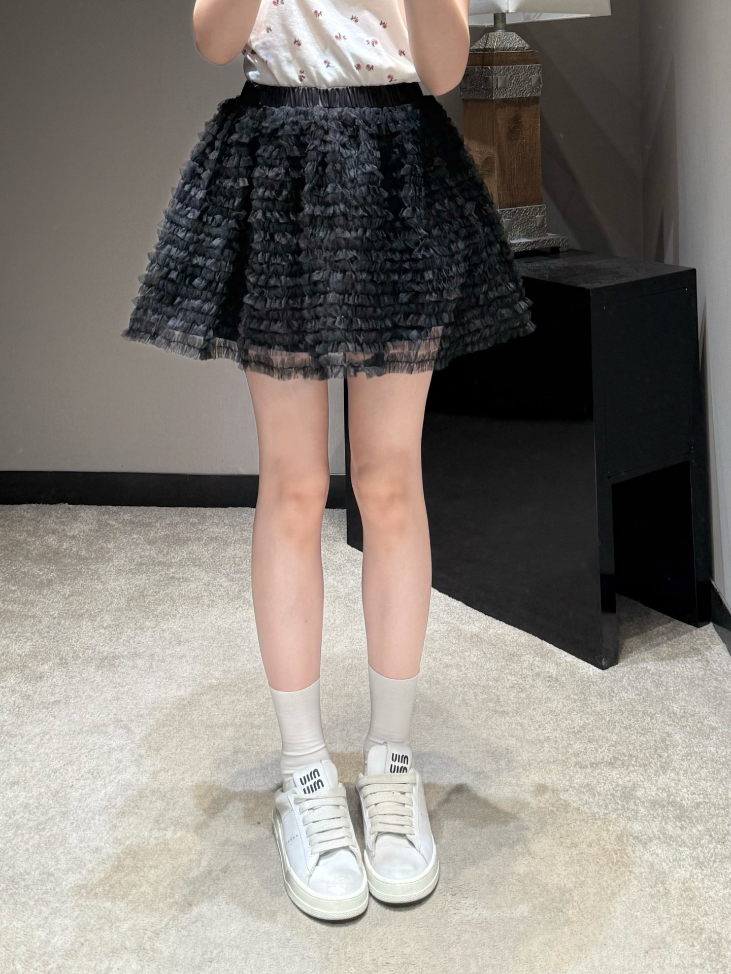❤️miu ミュウ ブラック レディース ディズニー マイティーレディース ミニスカート ロングスカート ブラック