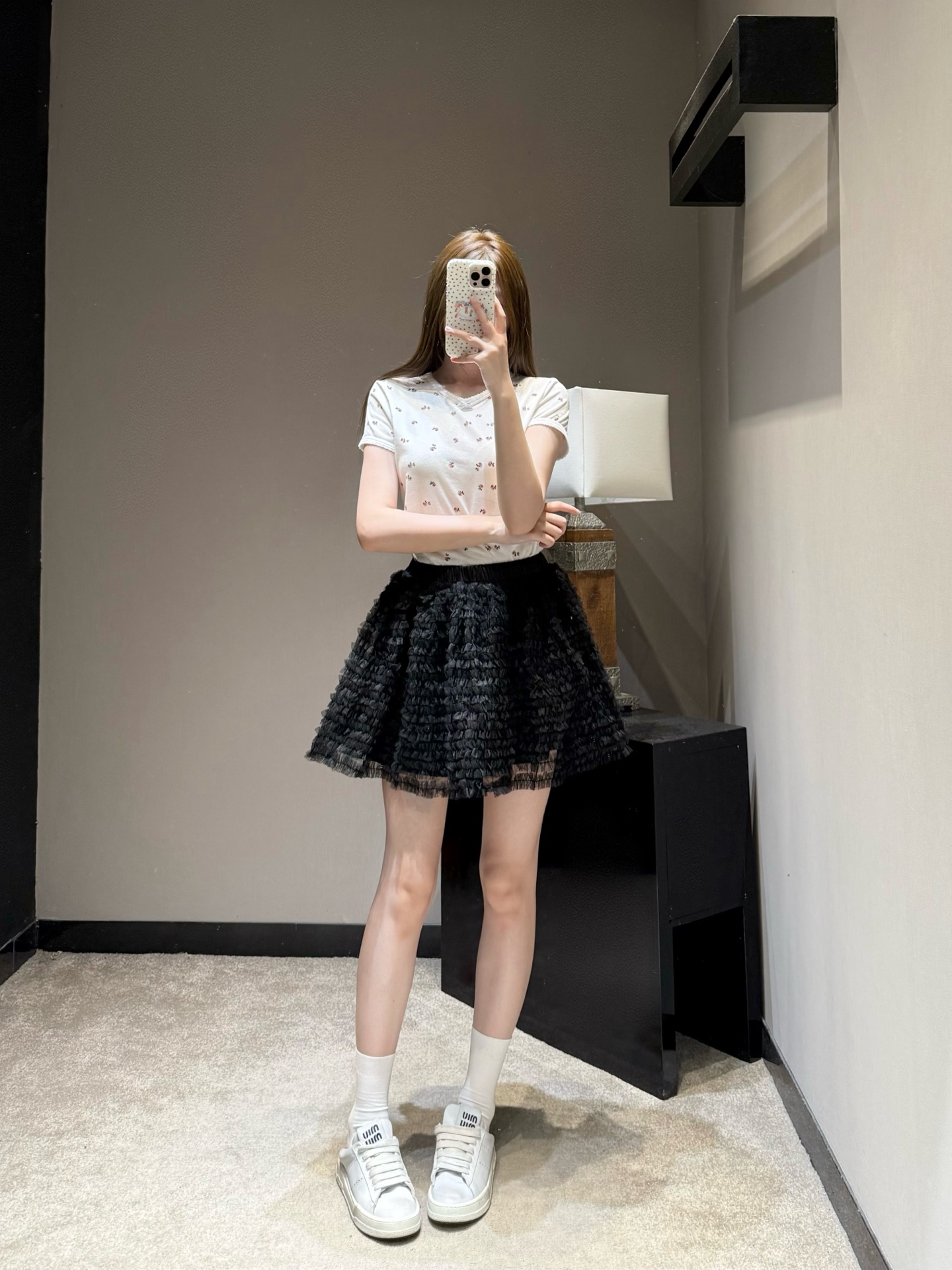 ❤️miu ミュウ ブラック レディース ディズニー マイティーレディース ミニスカート ロングスカート ブラック - 画像 2