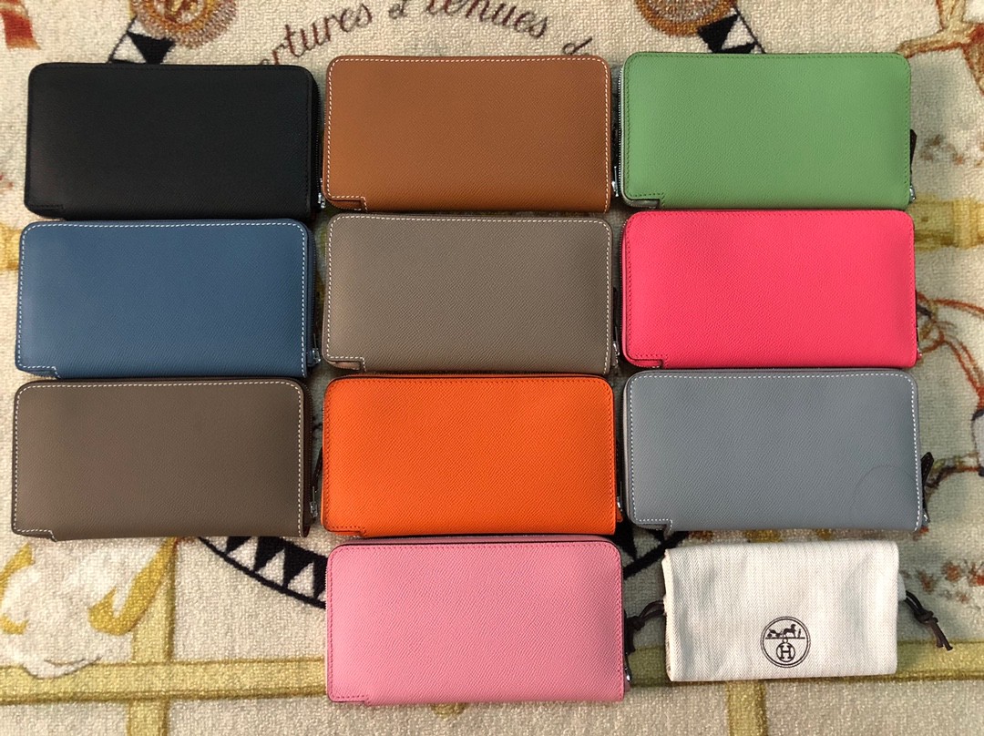 Hermes　エルメス長財布　アザップ ロング シルクイン　札入れ　小銭入れ　ラウンドファスナー　10色選択可　ヴォーエプソン - 画像 2