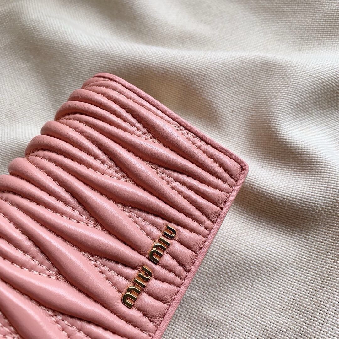 MIU MIU ミュウミュウ カードケース ミニ財布 プチ財布 ピンク - 画像 4