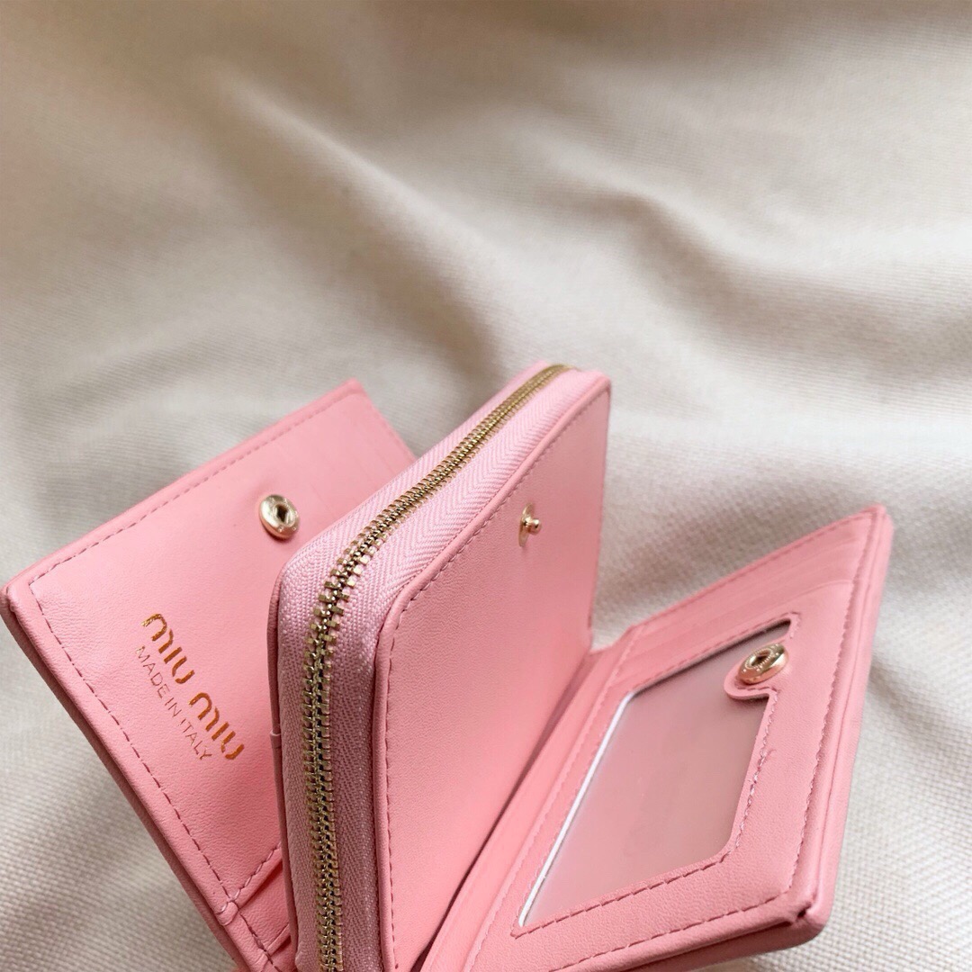 MIU MIU ミュウミュウ カードケース ミニ財布 プチ財布 ピンク - 画像 8