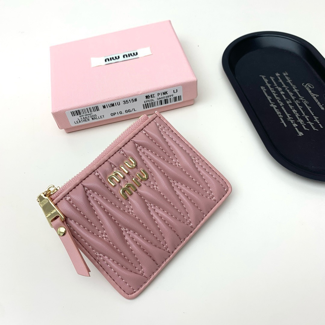 Miu Miu ミウミウ キーポーチ ミニ財布 ミニウォレット ピンク - 画像 2