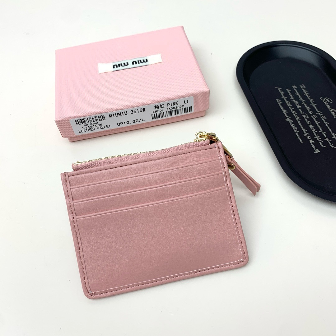Miu Miu ミウミウ キーポーチ ミニ財布 ミニウォレット ピンク - 画像 3