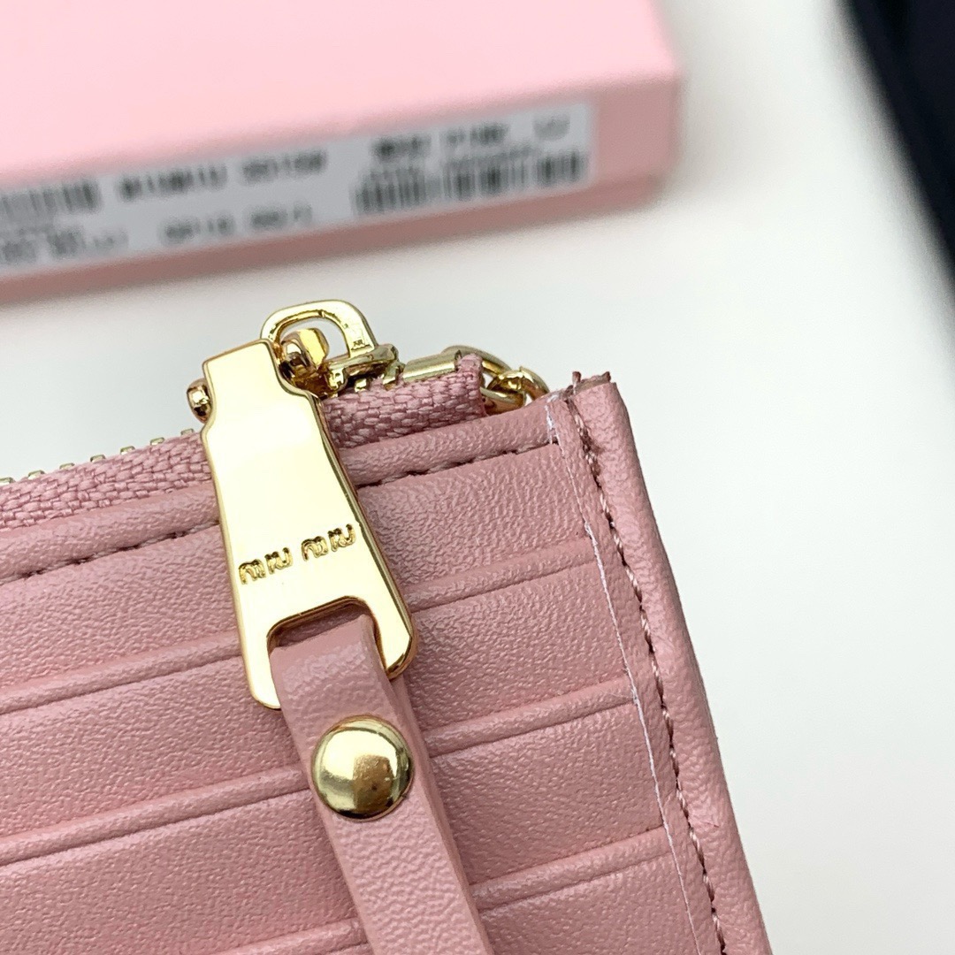 Miu Miu ミウミウ キーポーチ ミニ財布 ミニウォレット ピンク - 画像 7
